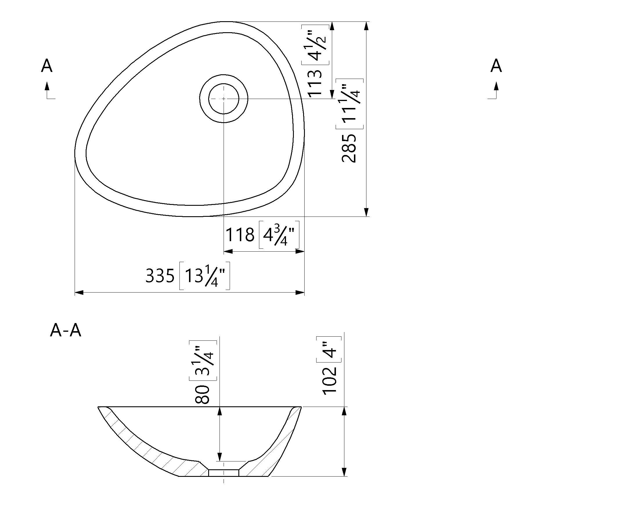 Lave-mains Margo, Résine Blanc Brillant l.33.5 x P.10.2 cm - 2