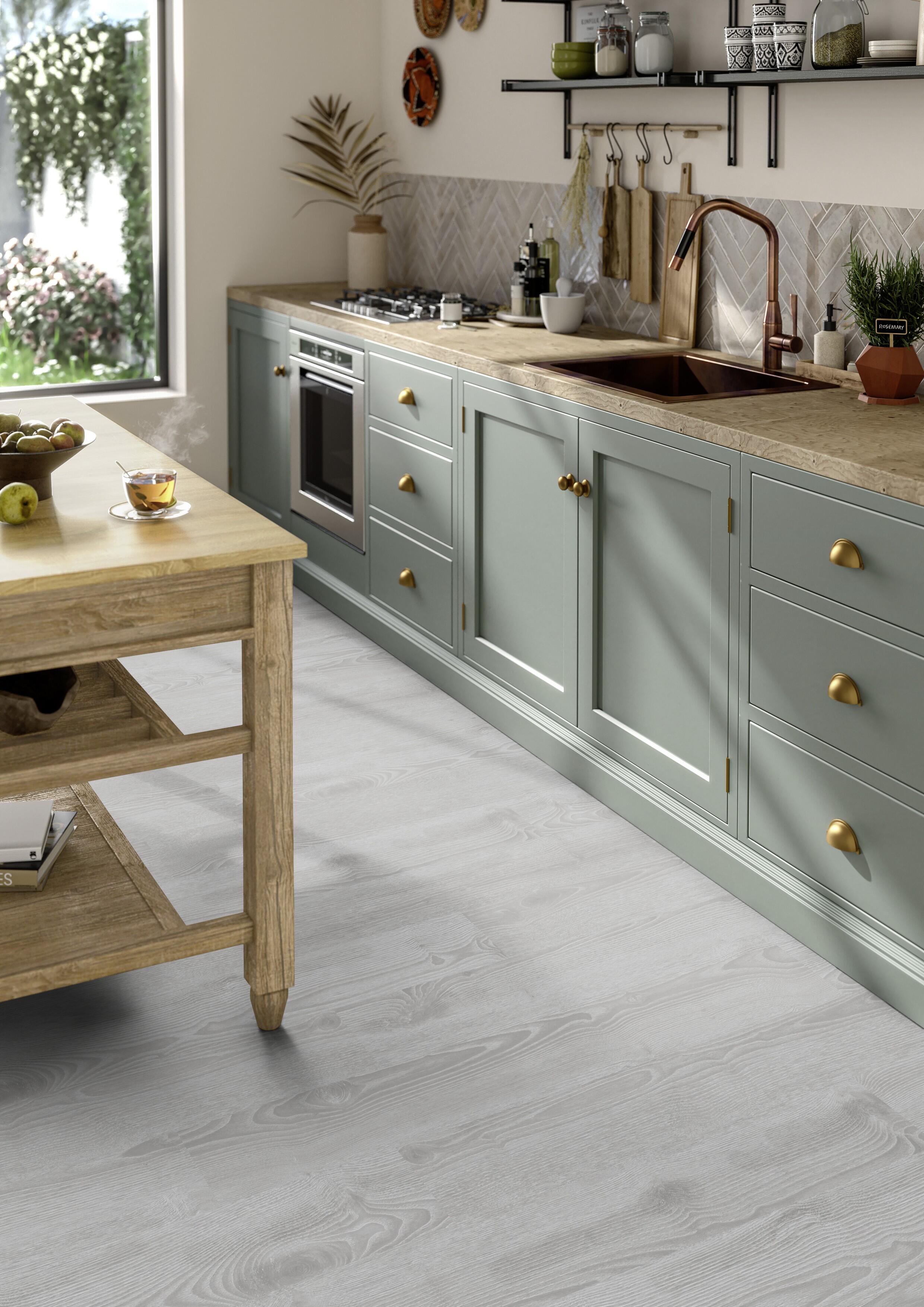 Suelo vinílico spc clic extrem scan efecto madera gris