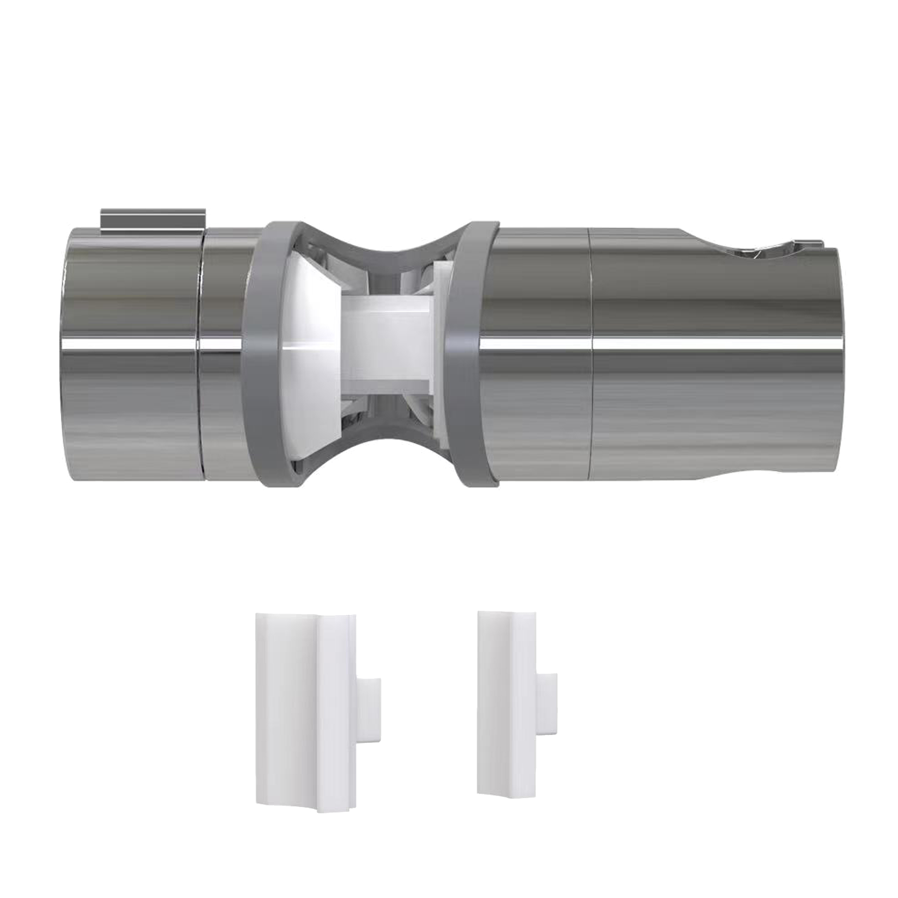 Suporte de duche adaptador lateral cromado Essential - 9