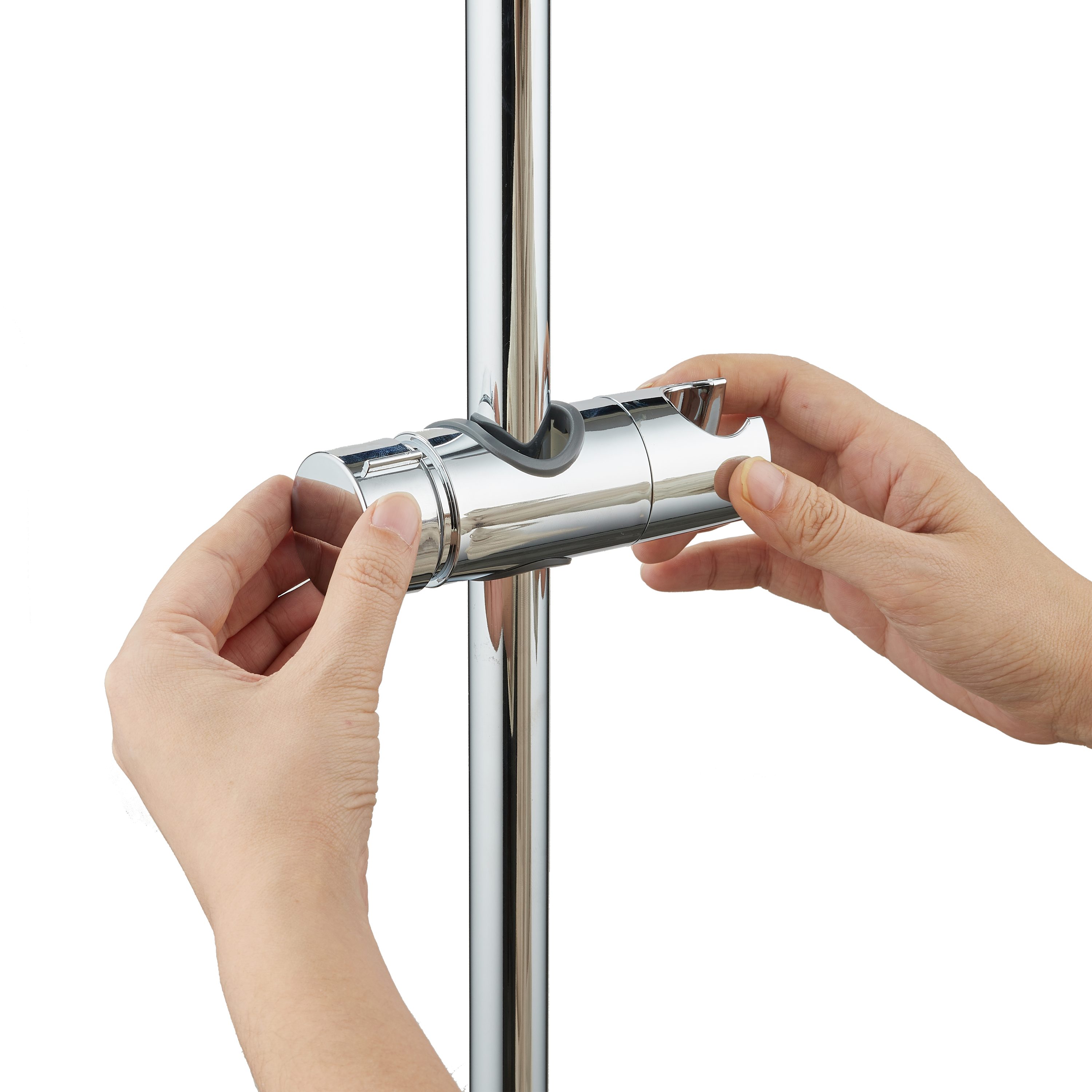 Suporte de duche adaptador lateral cromado Essential - 8