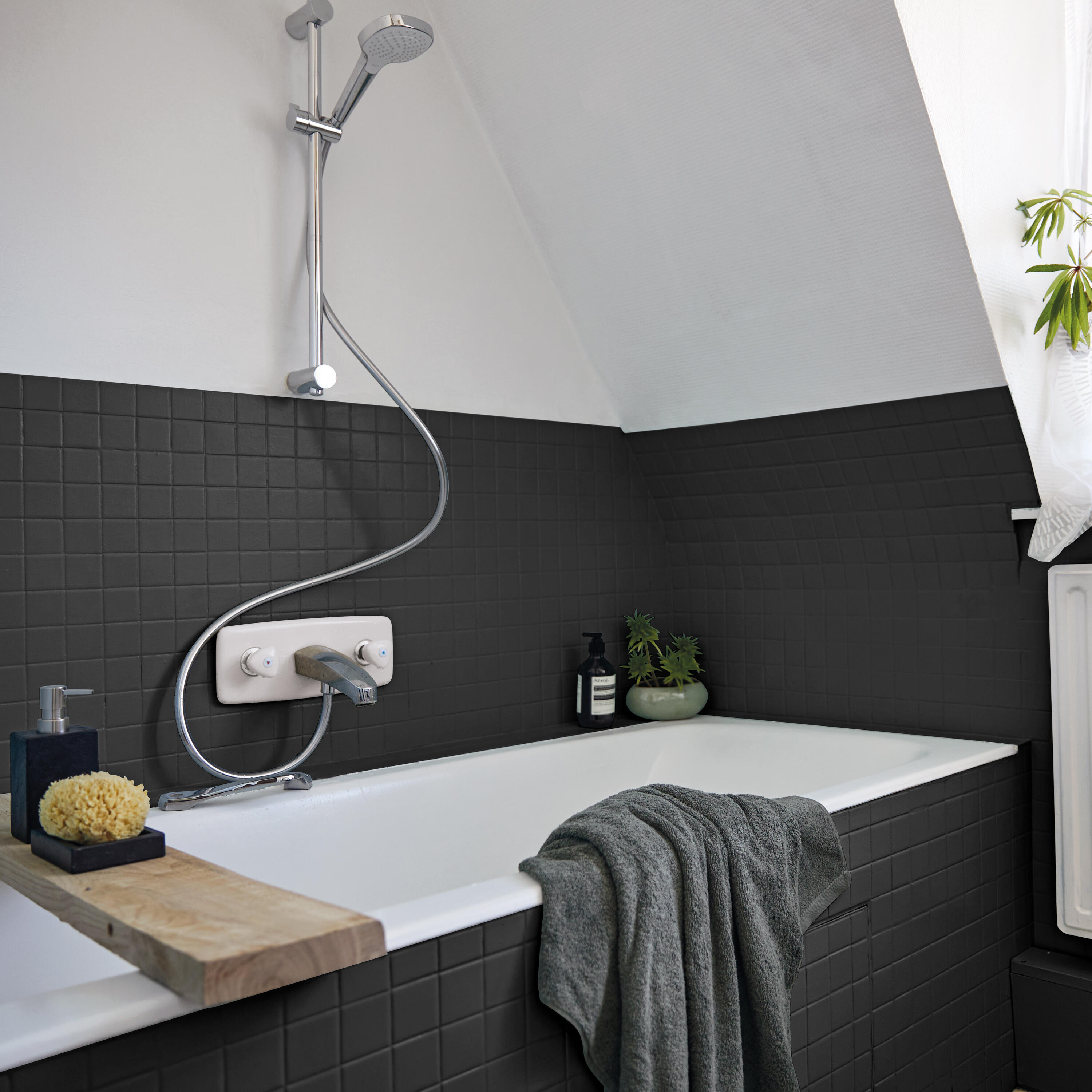 Peinture carrelage, meuble, crédence noir mat LUXENS Cuisine et bain 0.75L - 4