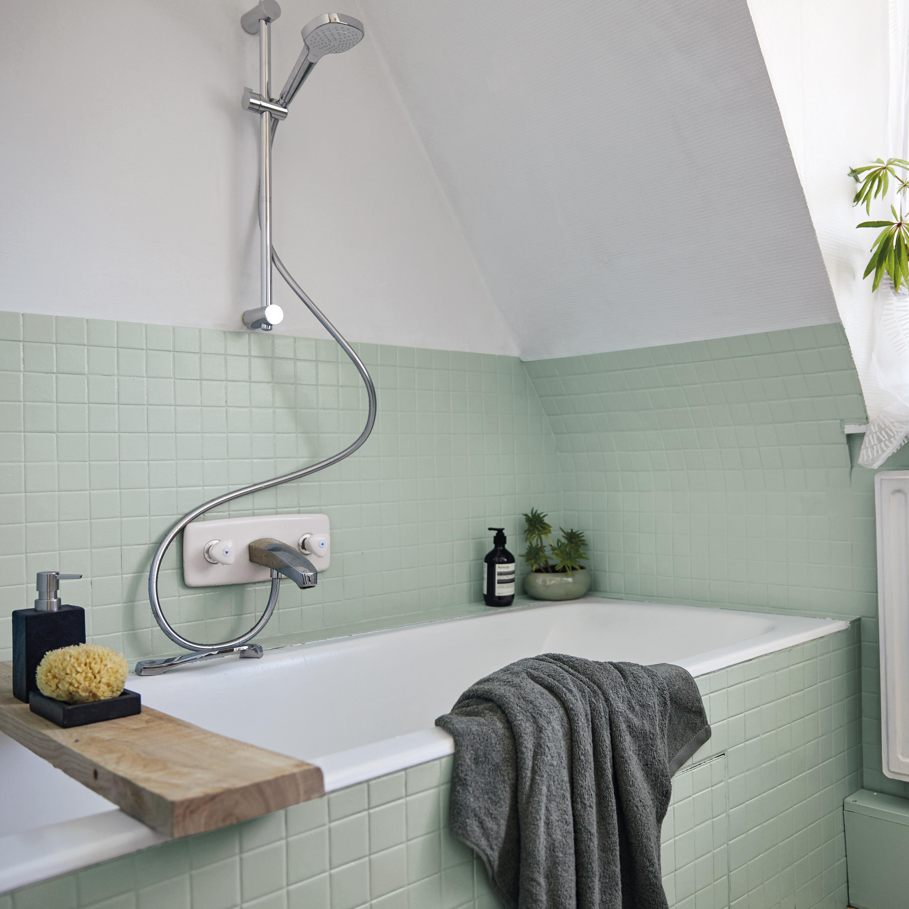 Peinture carrelage, meuble, crédence sage 5 mat LUXENS Cuisine et bain 2L - 4