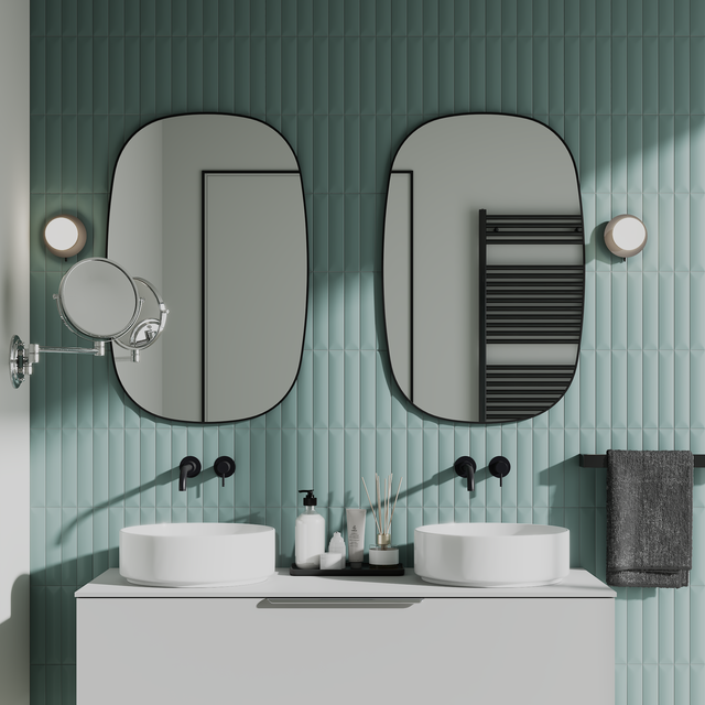 Piastrella Mosaico in ceramica Bump verde opaco L 31.5 x L 20cm x Sp. 13 mm