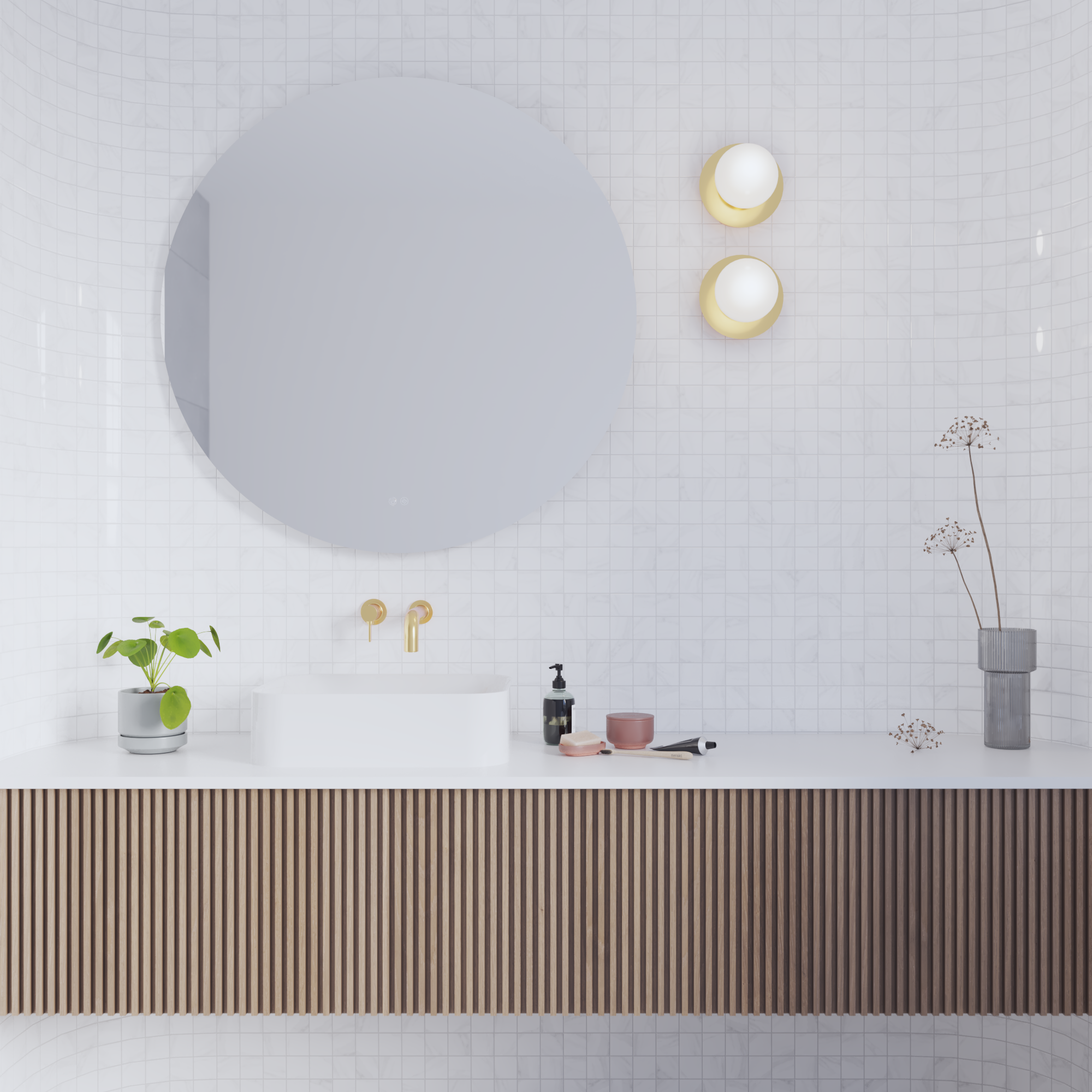 Mosaïque mur Marmi porcelaine effet marbre blanc 0.0 x 0.0 cm ARTENS - 3