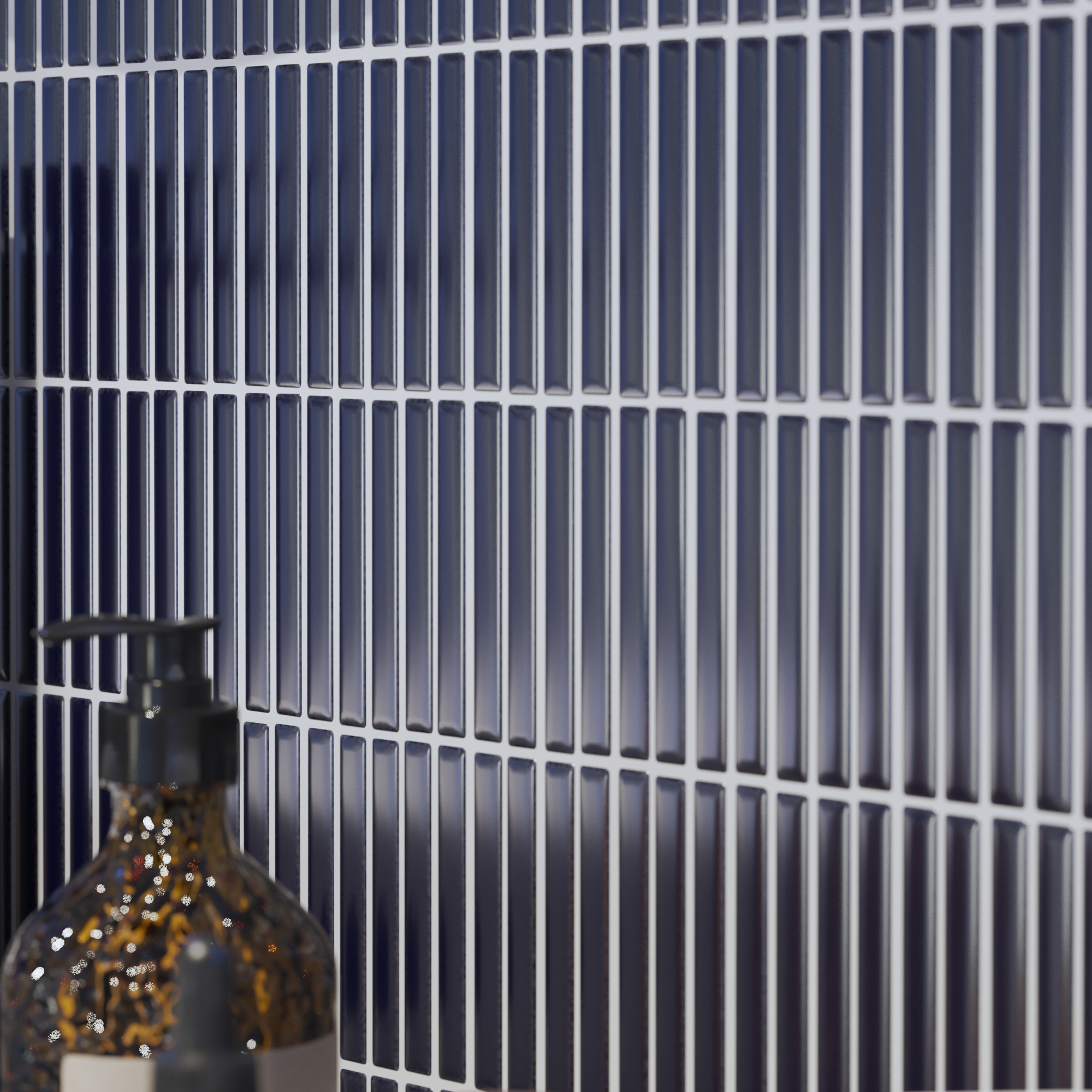 Mosaico in porcellana Citia S blu lucido L 30.6 x L 28cm x Sp. 8 mm - 4