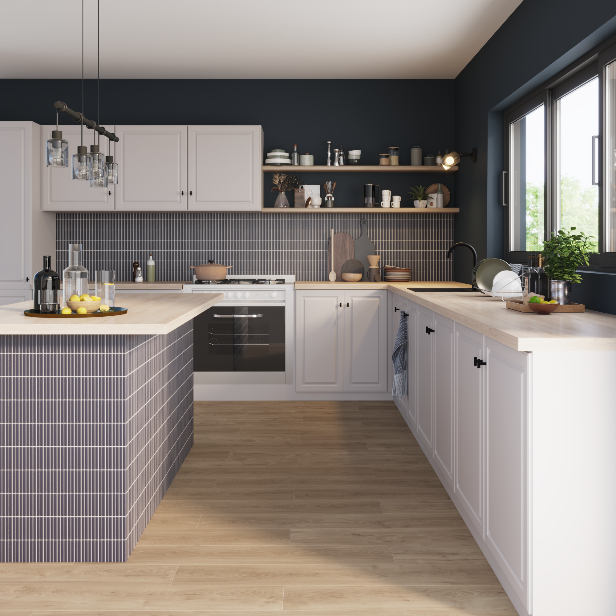 Mosaico in porcellana Citia S blu lucido L 30.6 x L 28cm x Sp. 8 mm - 3