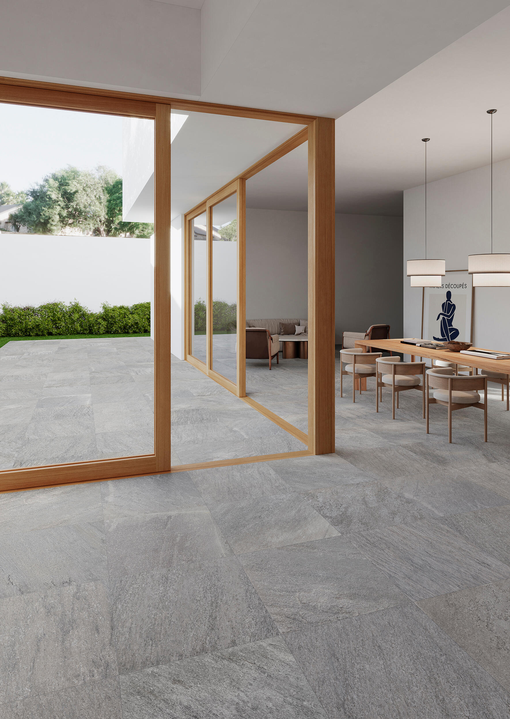 Suelo porcelánico quartz efecto piedra gris neutro medio 60x60 cm c3