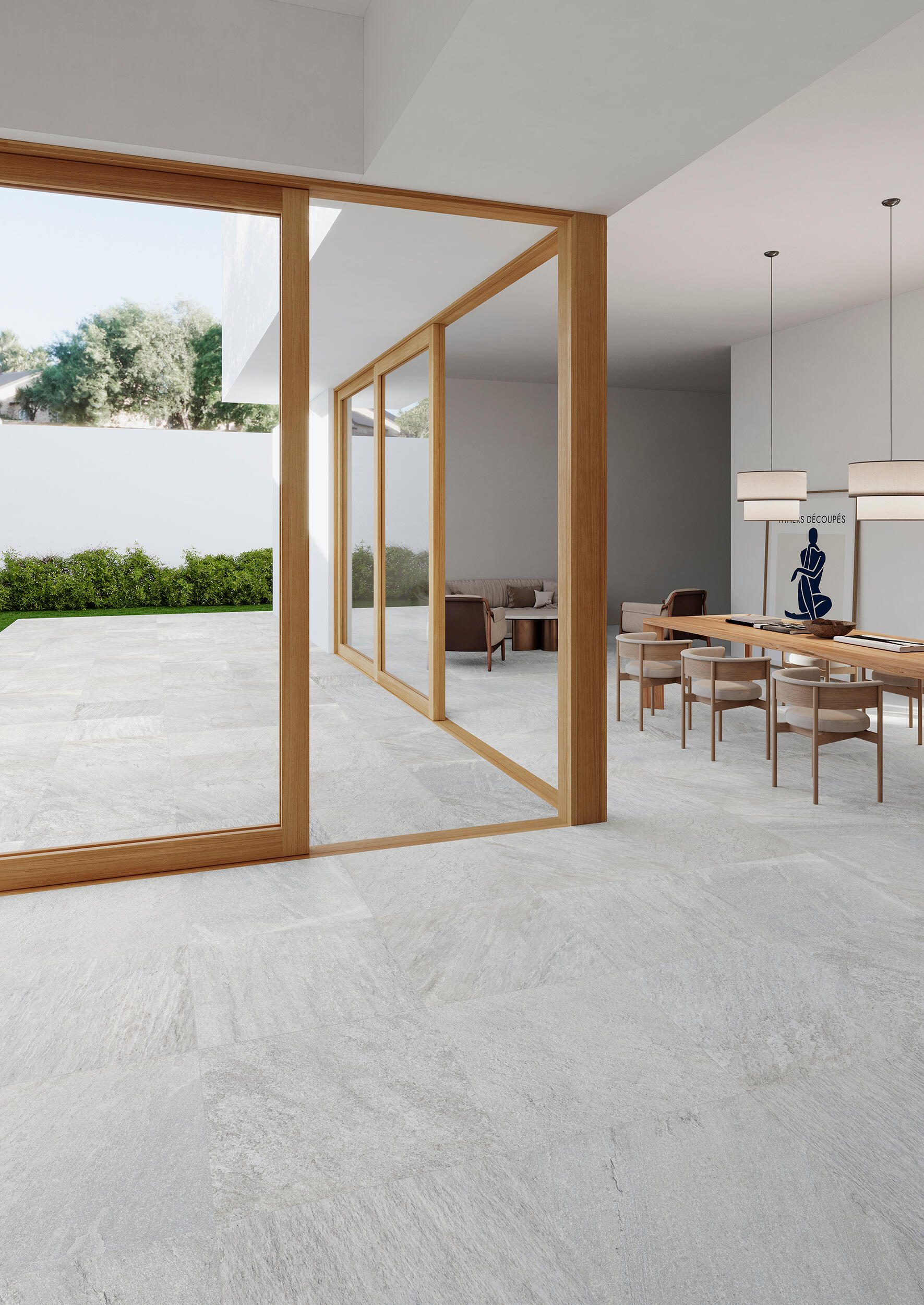 Suelo porcelánico quartz efecto piedra gris claro 60x60 cm c3