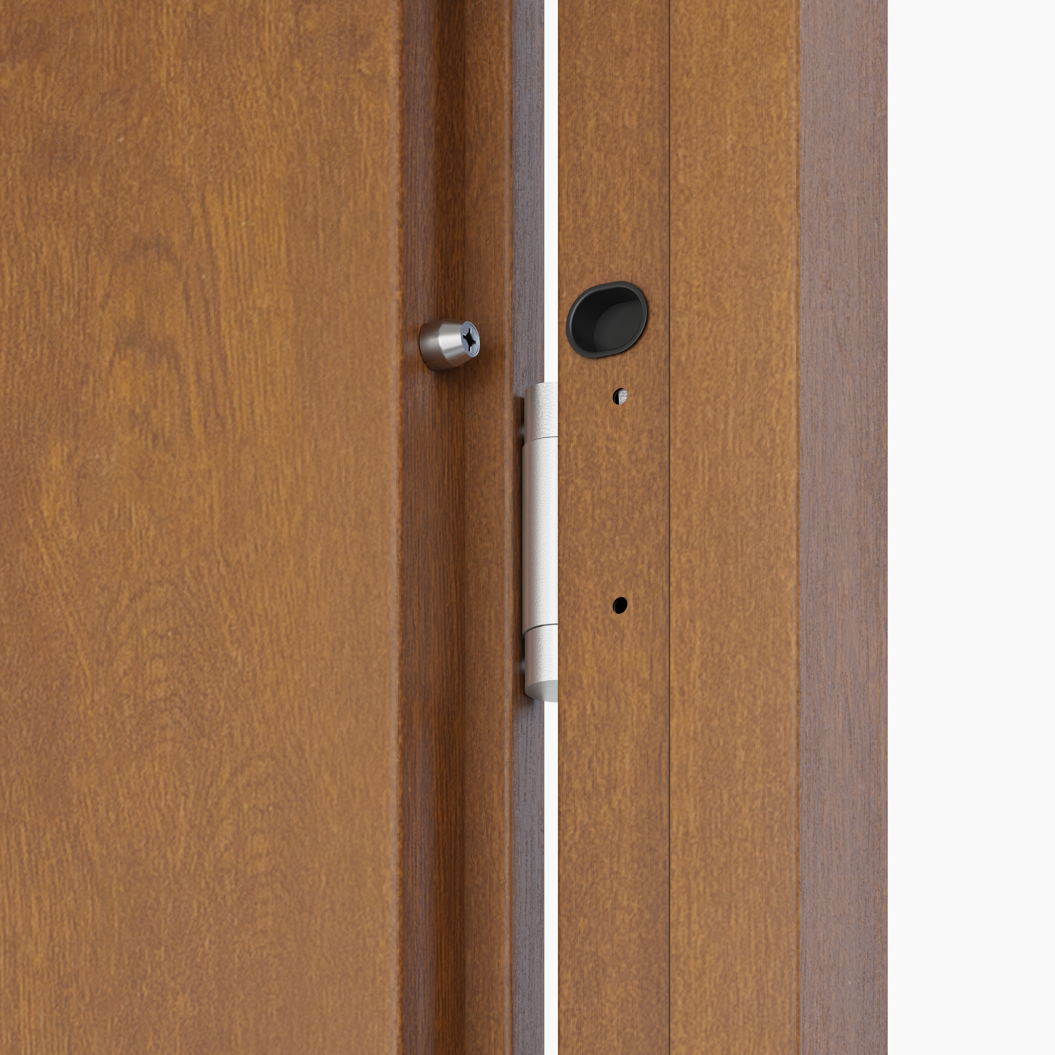 Drzwi zewnętrzne stalowe wejściowe Ariadna złoty dąb-czarne 90 Prawe Ok Doors Trendline - 6