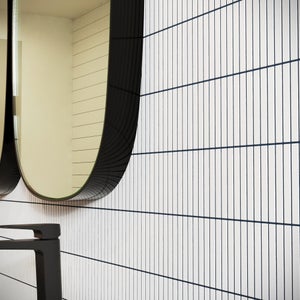 Carreaux de mosaïque en céramique rétro blanc brillant 3D 13OV-0101