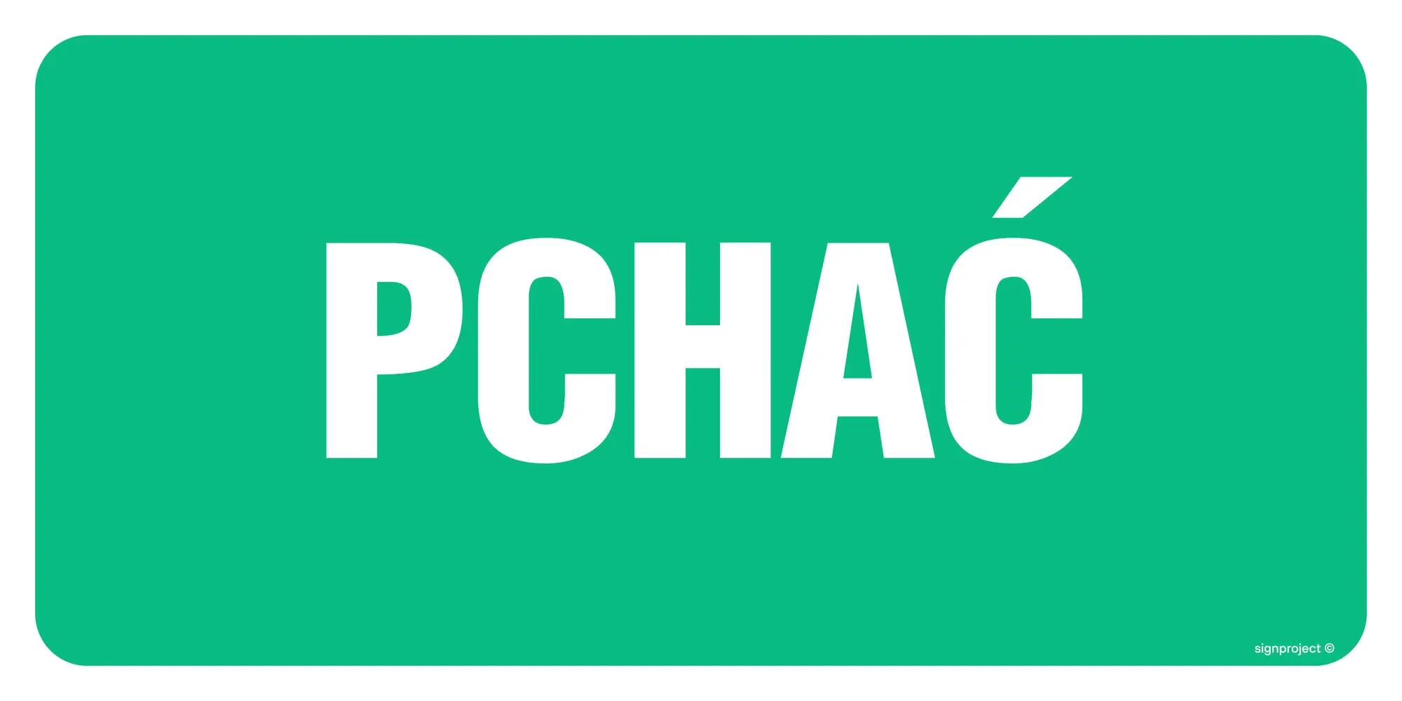 Znak informacyjny 'pchać' 15x5 cm