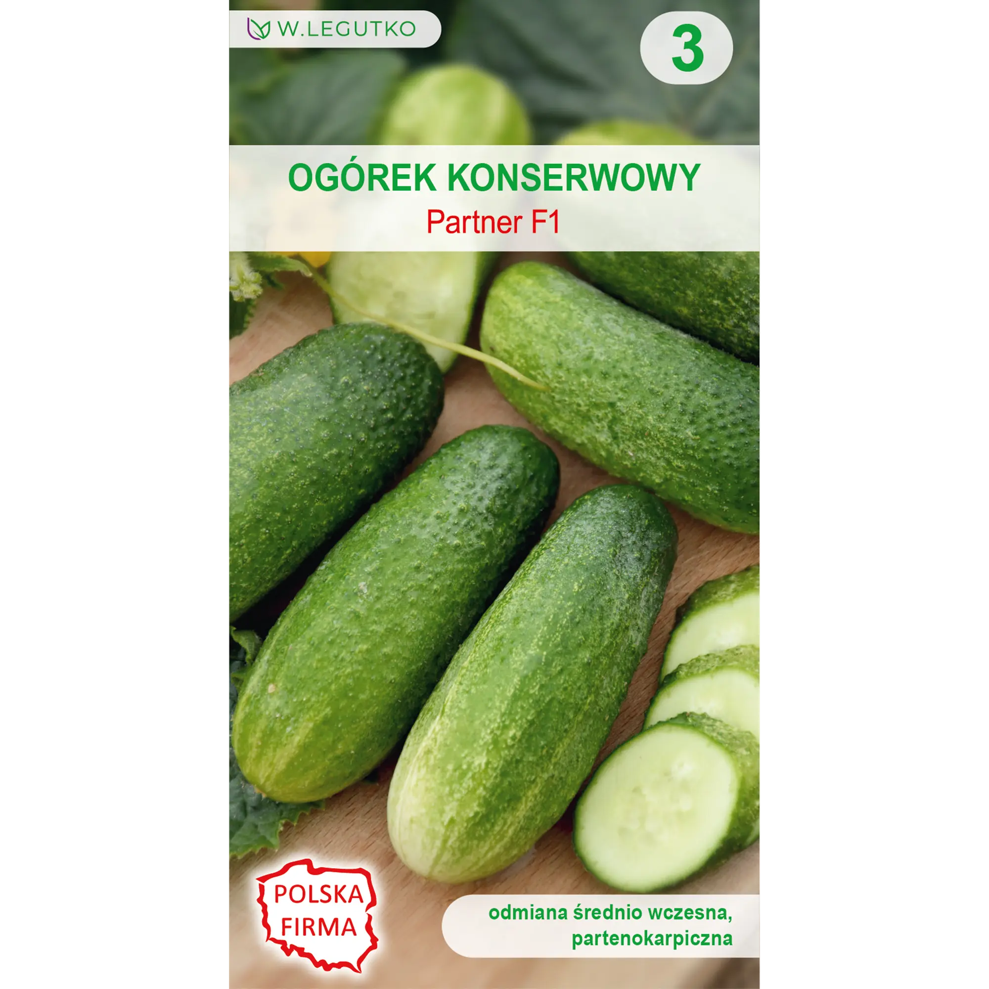 Ogórek konserwowy Partner nasiona 4g W. Legutko