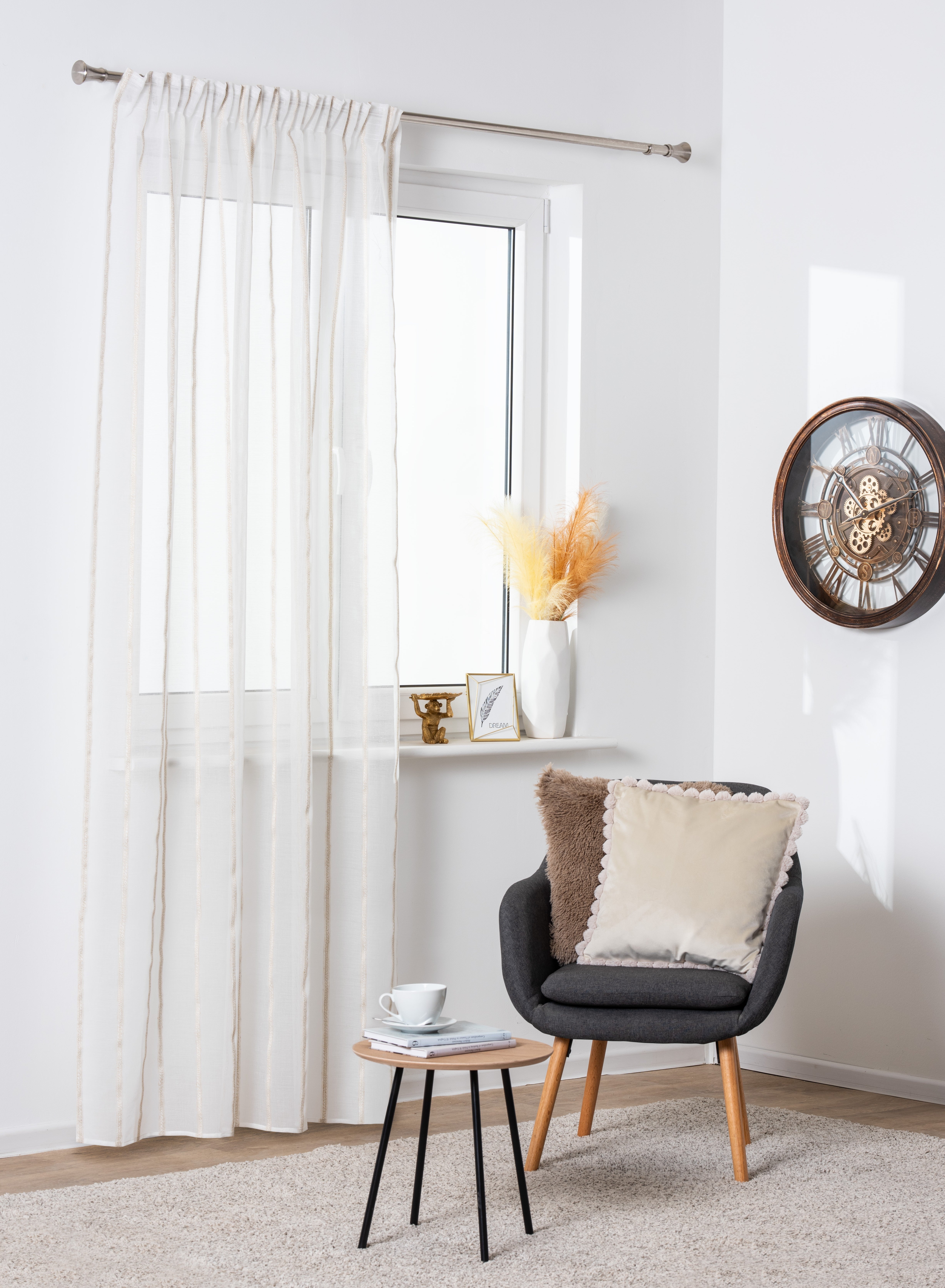 Zasłona Milos 140 x 280 cm natural na taśmie - 2