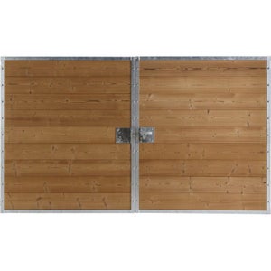 Portail battant bois Ponant 3m naturel JOUEN FRERES, l.300 x H.175 cm