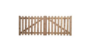 Portail battant bois Mimizan 3m naturel JOUEN FRERES, l.300 x H.115 cm