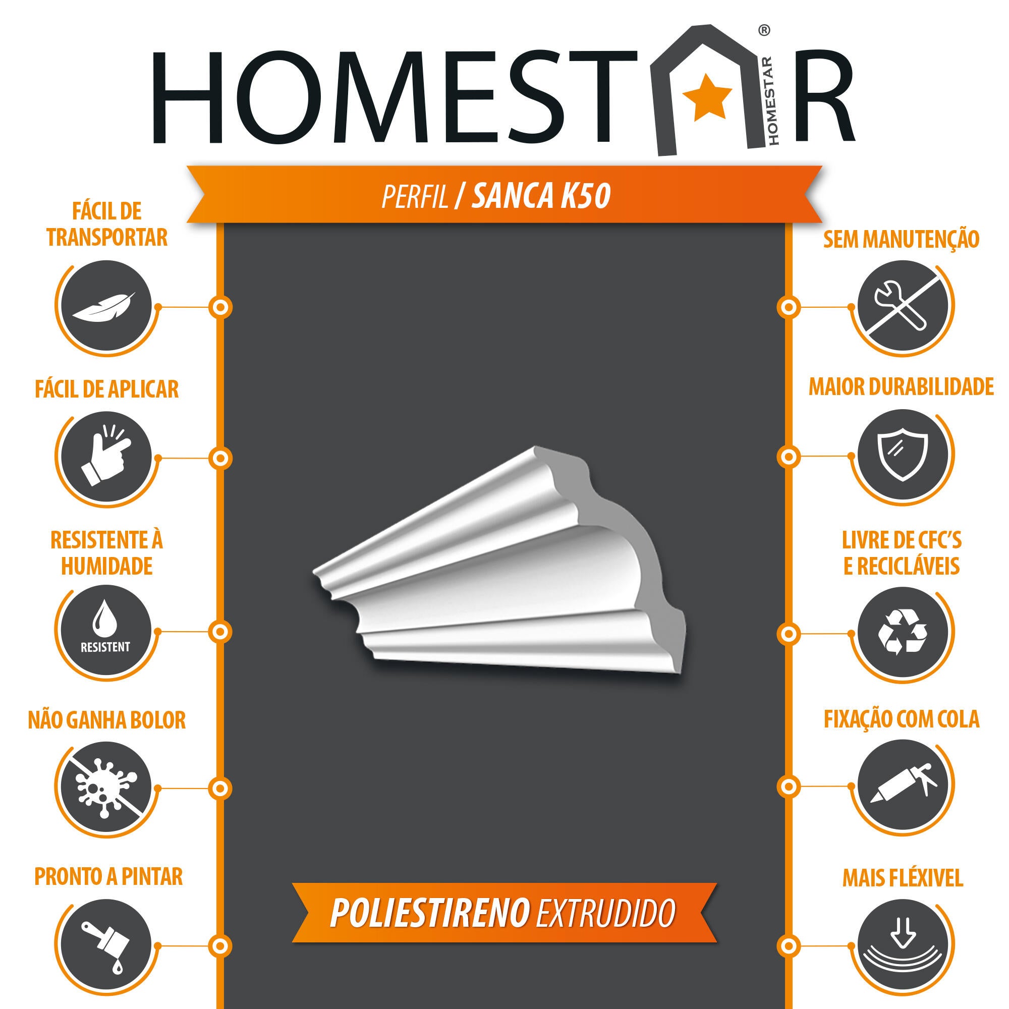 Sanca HOMESTAR K50 200X4.6X4.6CM - 9
