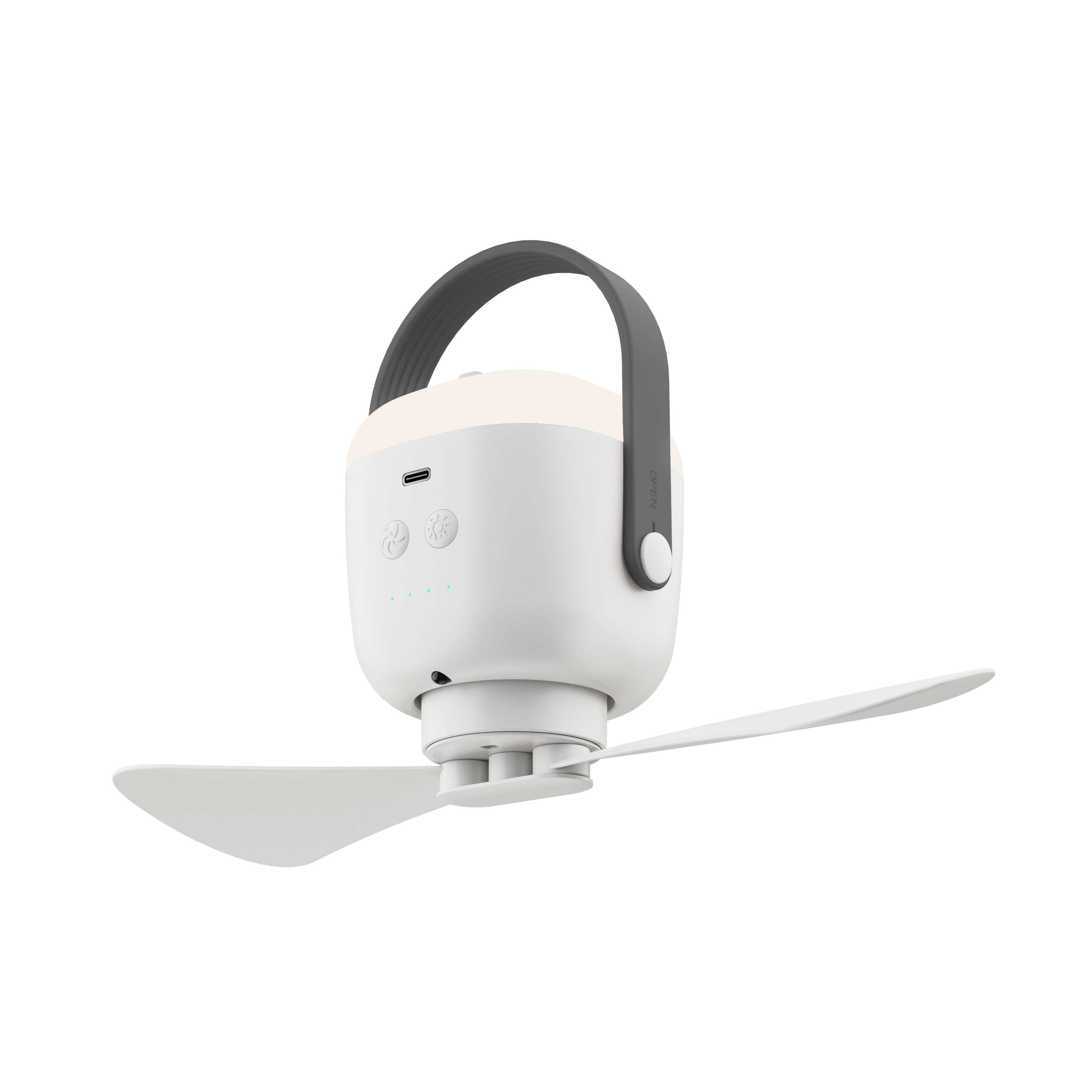 Ventilador de techo con luz motor DC Camp Fly Music blanco Leroy Merlin