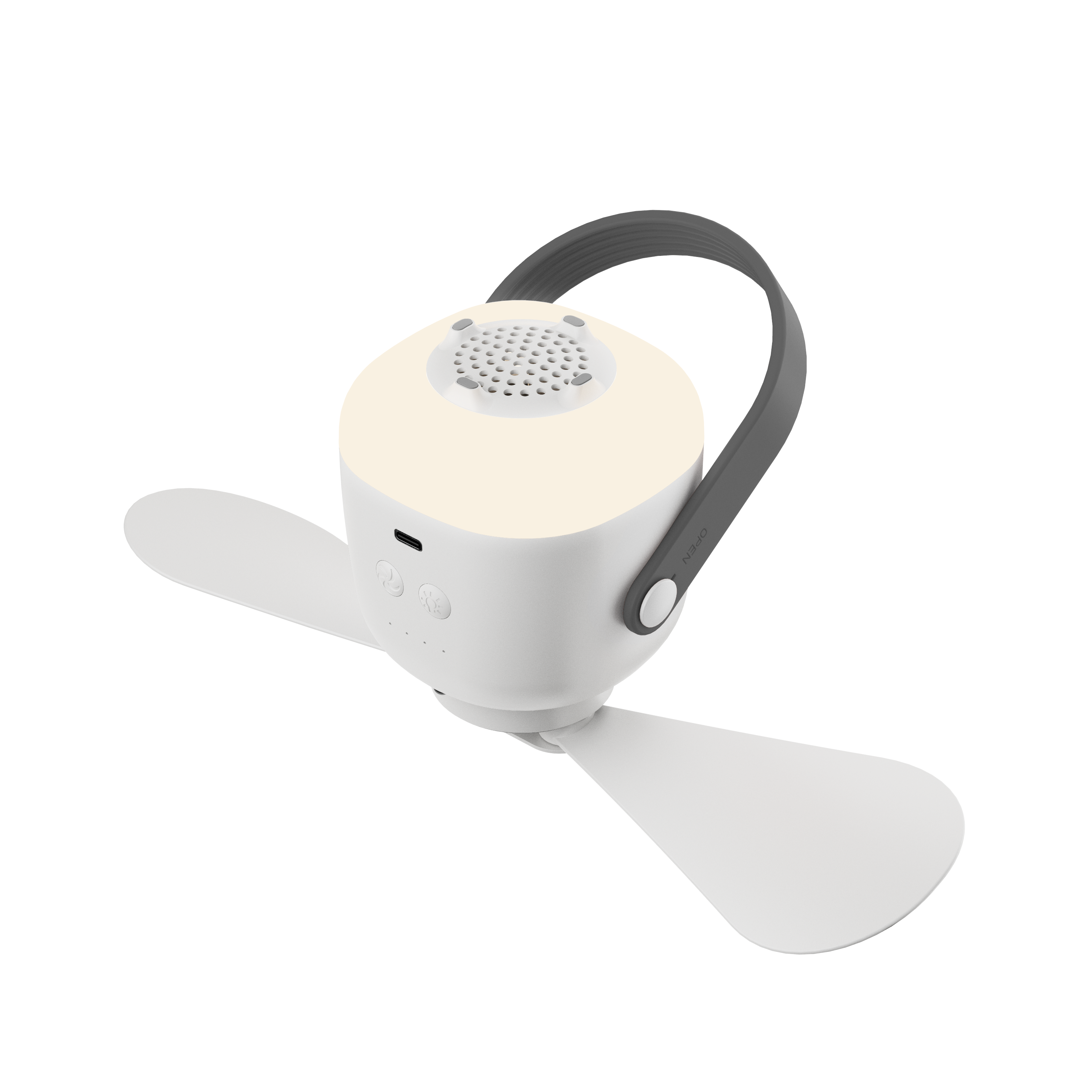 Ventilador de techo con luz portátil silencioso DC 3W con mando ø25 cm Camp SULION blanco luz neutra 2 aspas| 3 velocidades| modo verano/invierno| temporizador| recomendado para <13m² - 2