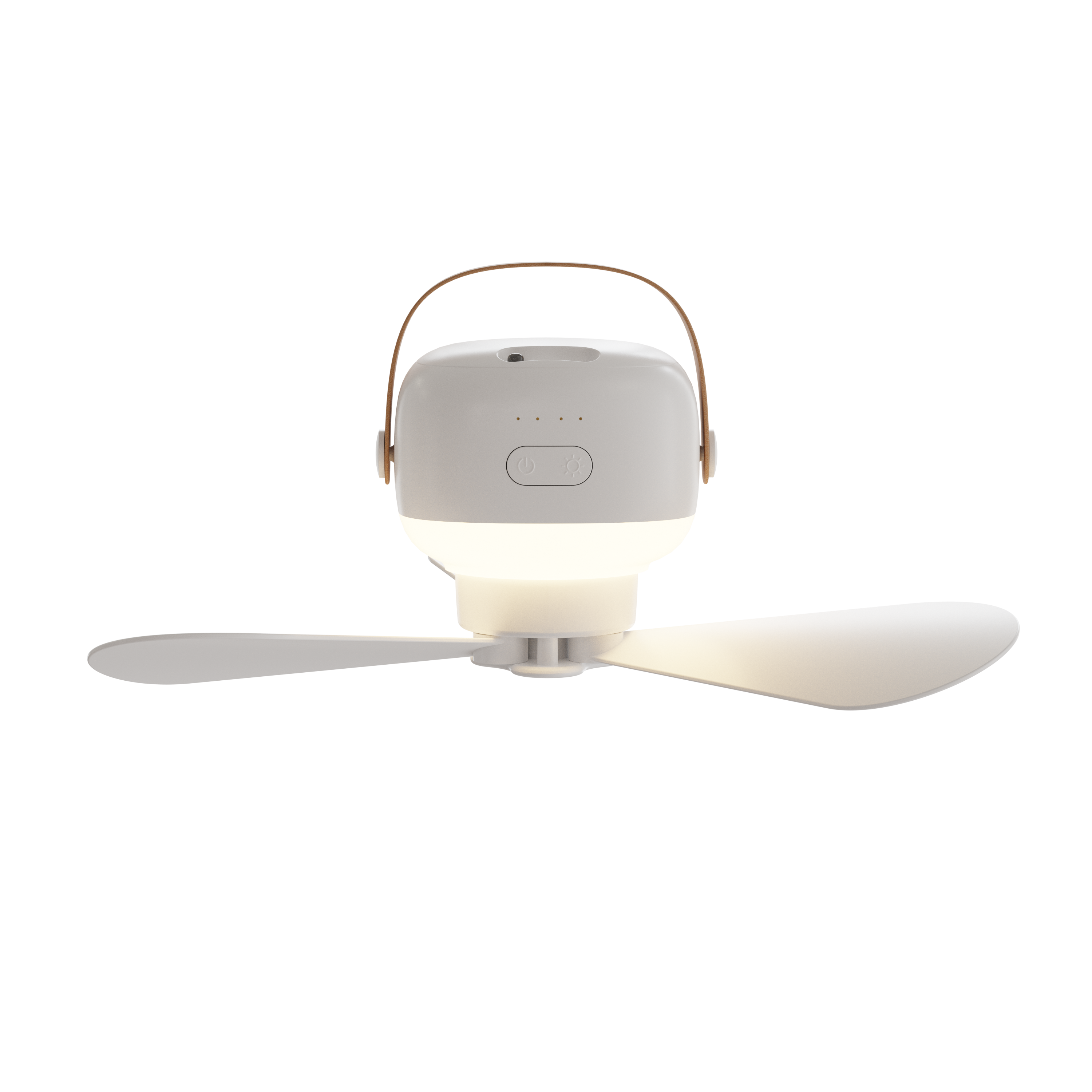 Ventilador de techo con luz motor dc camp fly solar blanco