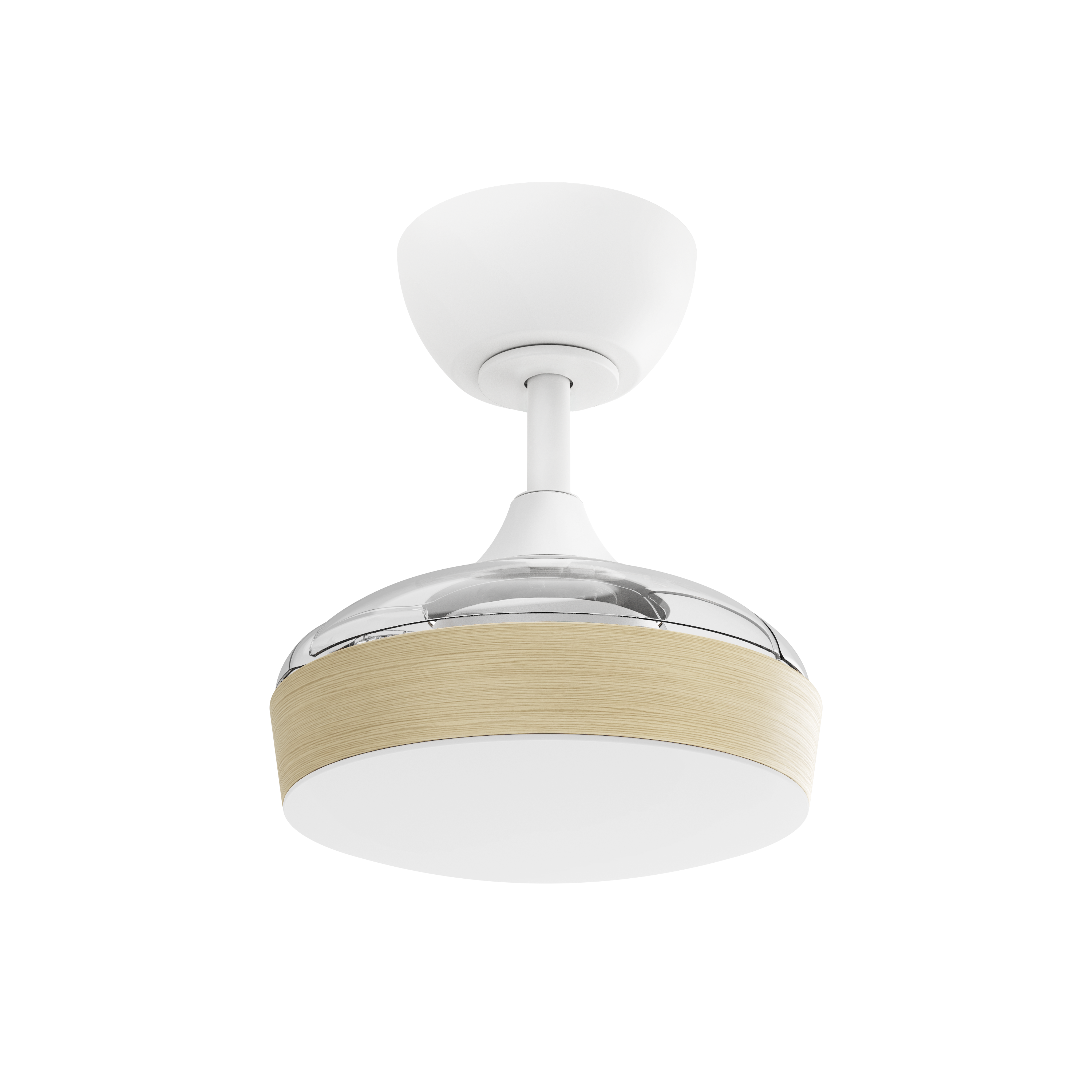 Ventoinha de teto retrátil com fonte de luz LED 3 pás 2200lm motor DC 55 cm bege Sulion Wizz - 4