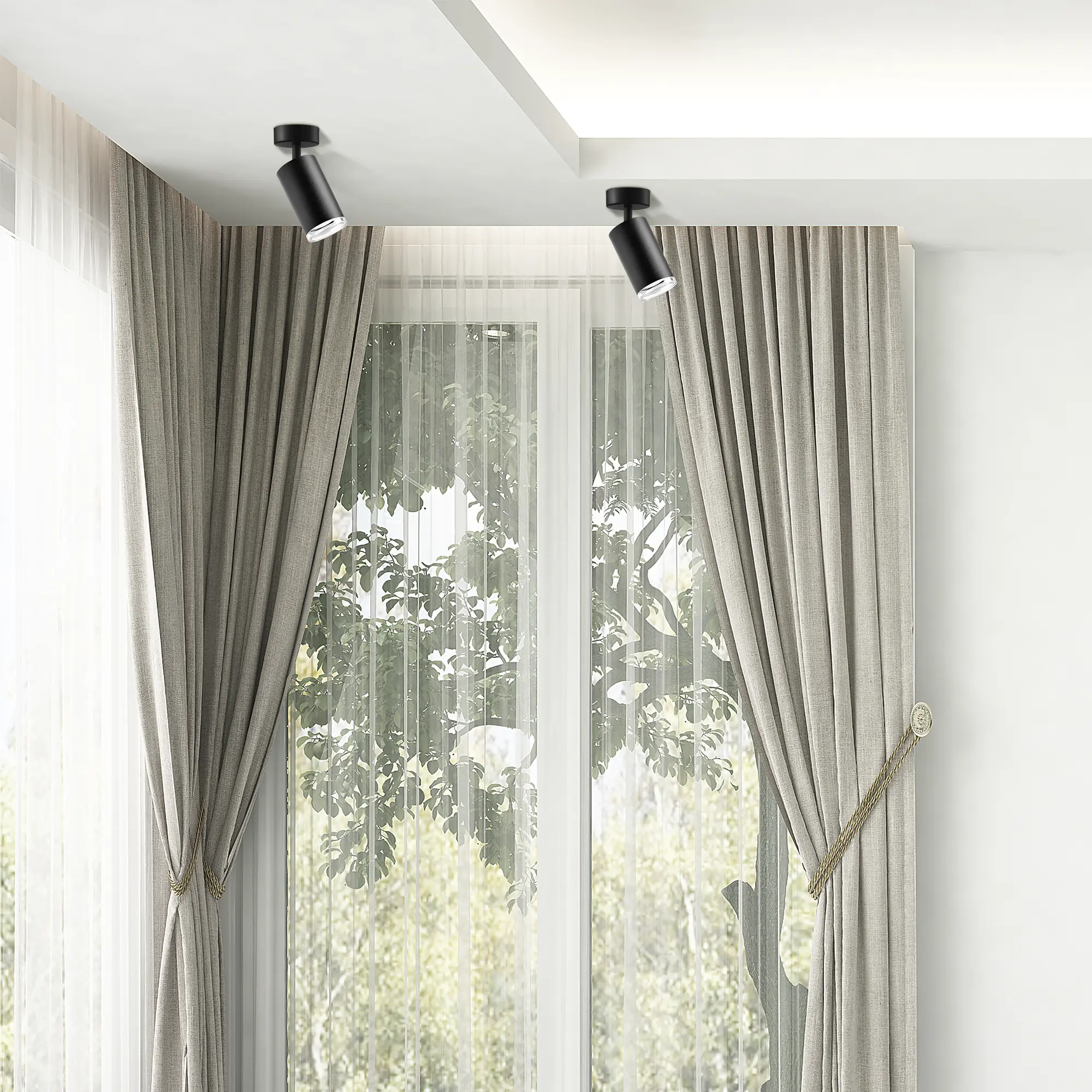 Reflektor łazienkowy Turyn czarny GU10 IP44 LED Goldlux - 3