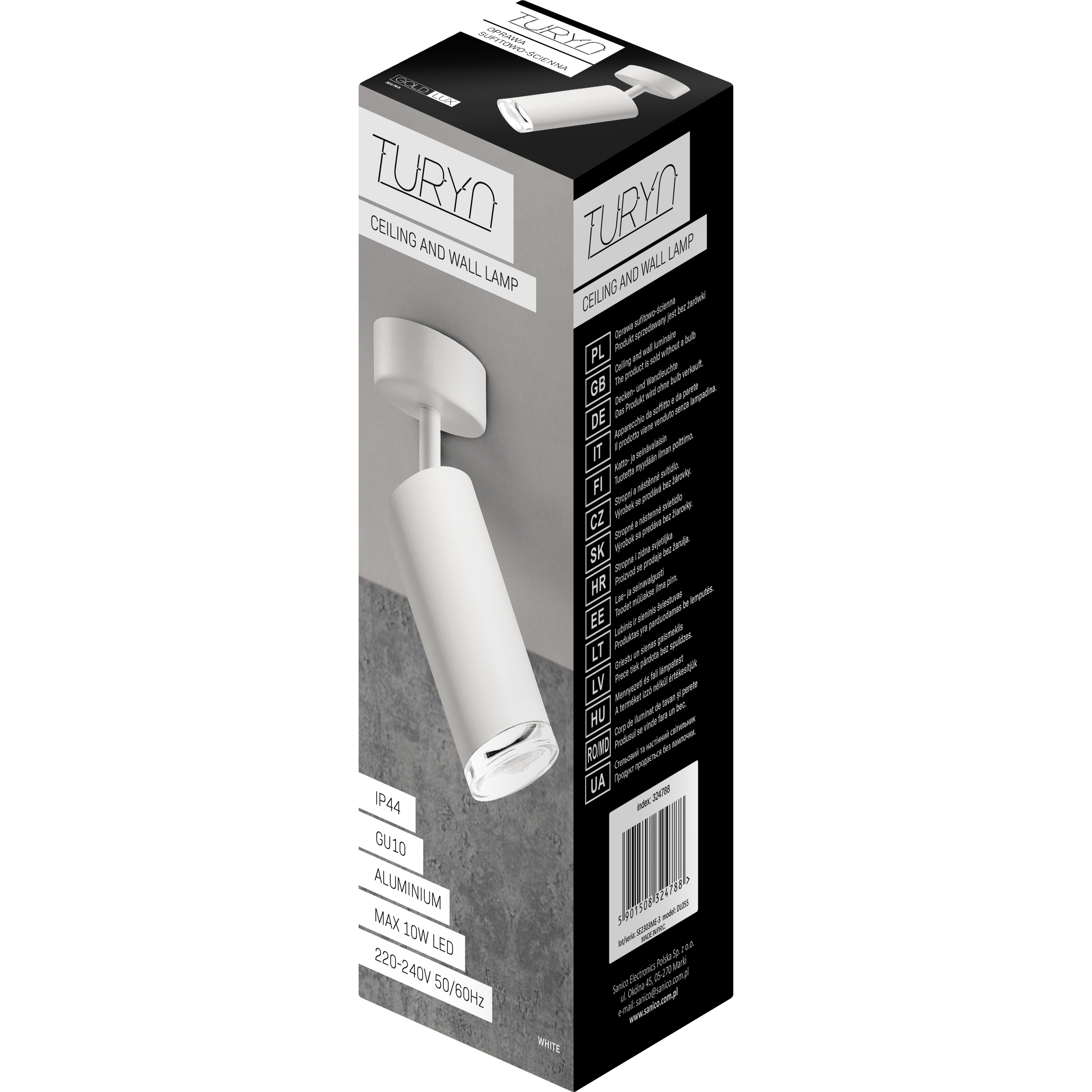 Reflektor łazienkowy Turyn biały GU10 IP44 LED Goldlux - 10