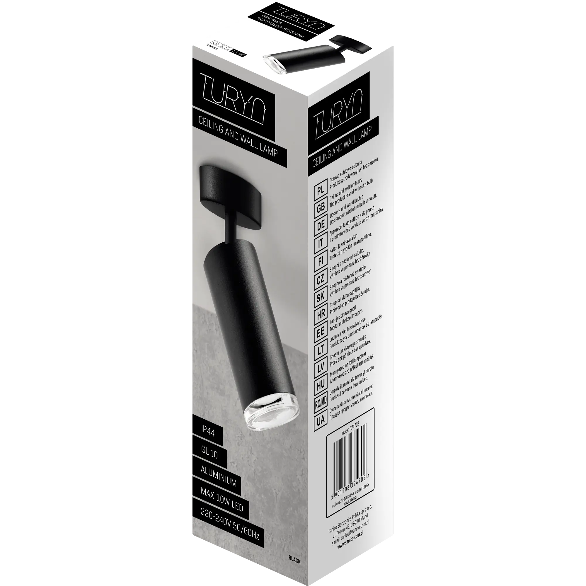 Reflektor łazienkowy Turyn czarny GU10 IP44 LED Goldlux - 9