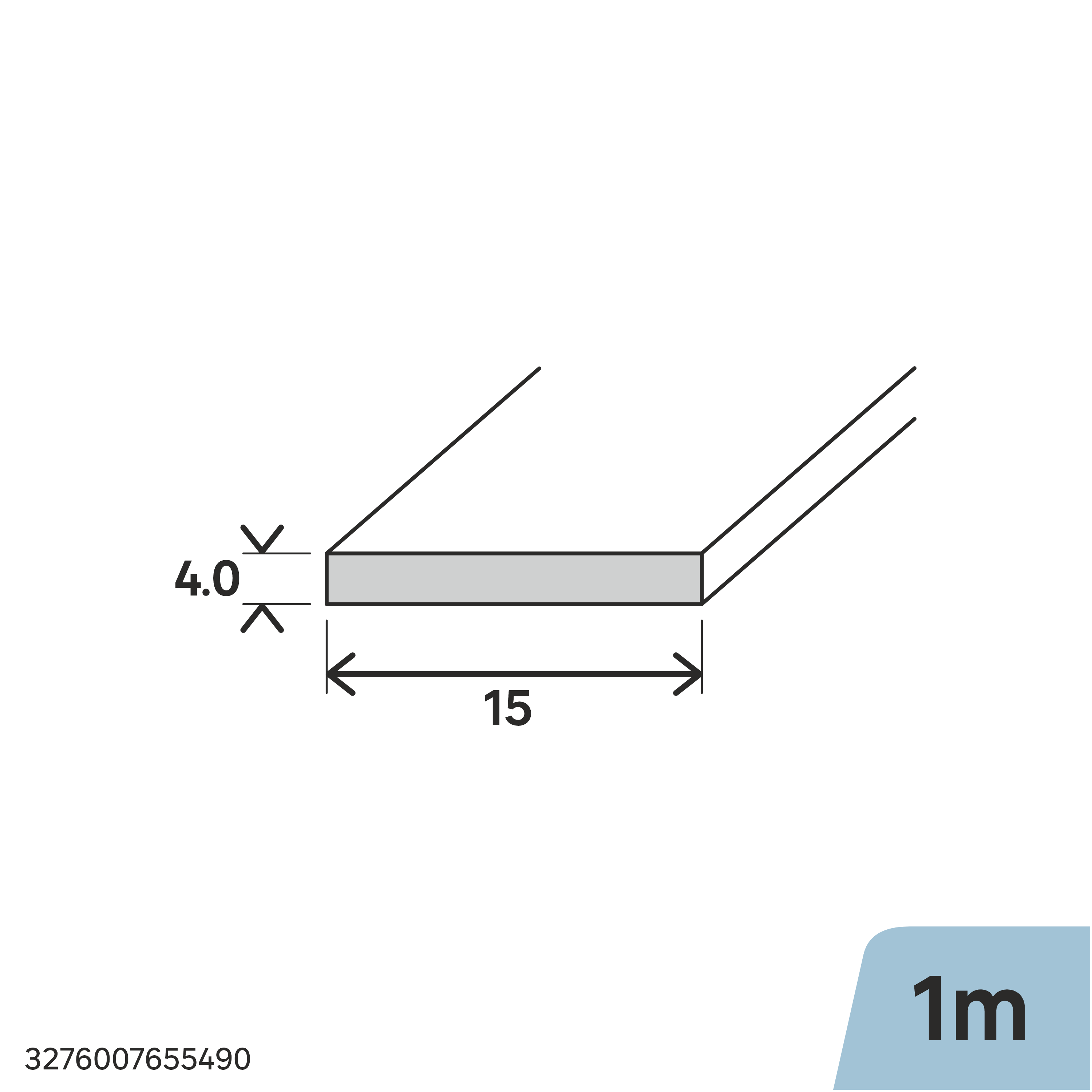 Perfil plano 15x4x1 aço (HOT) - 2