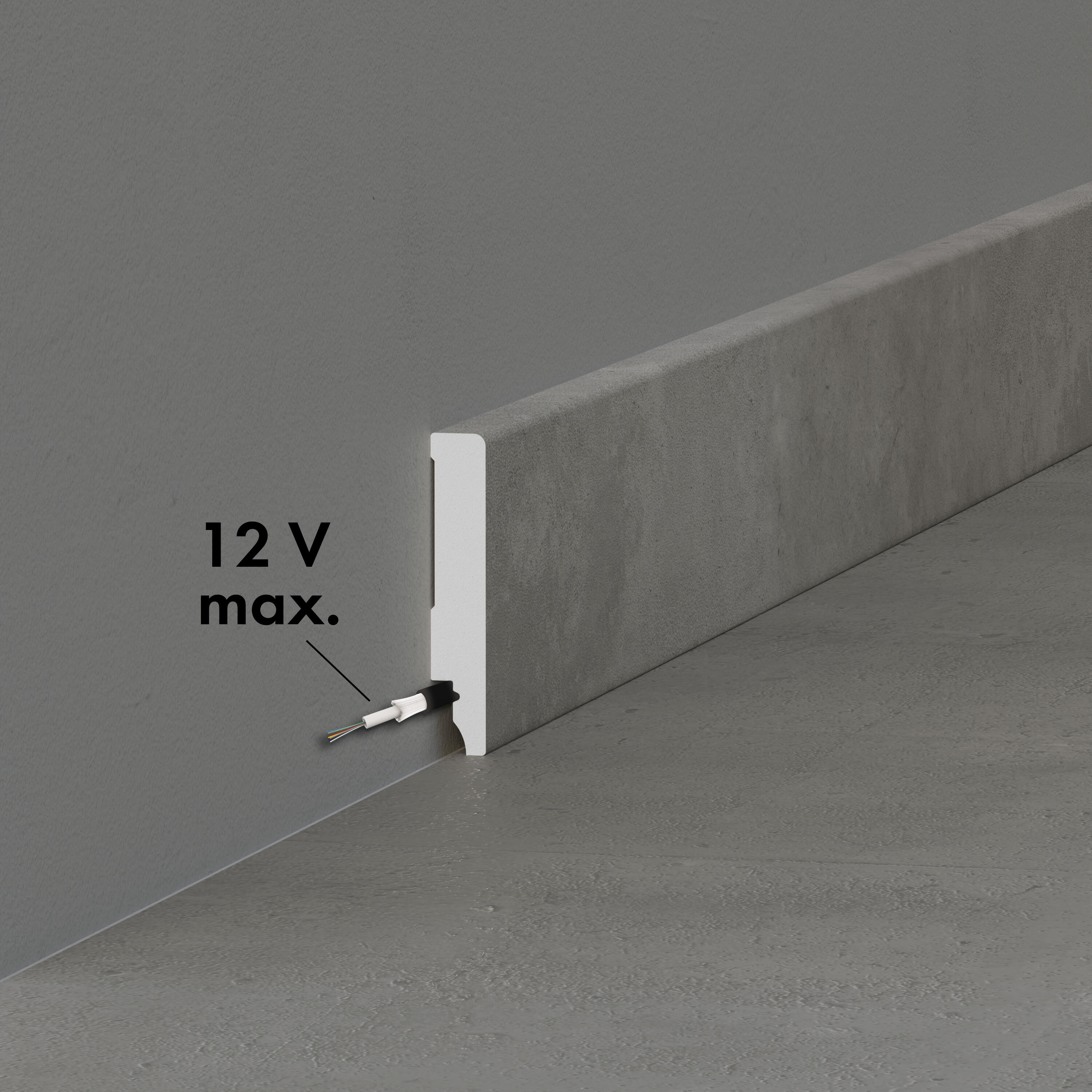 Listwa przypodłogowa polistyrenowa XPS GREY 8 cm Artens - 4