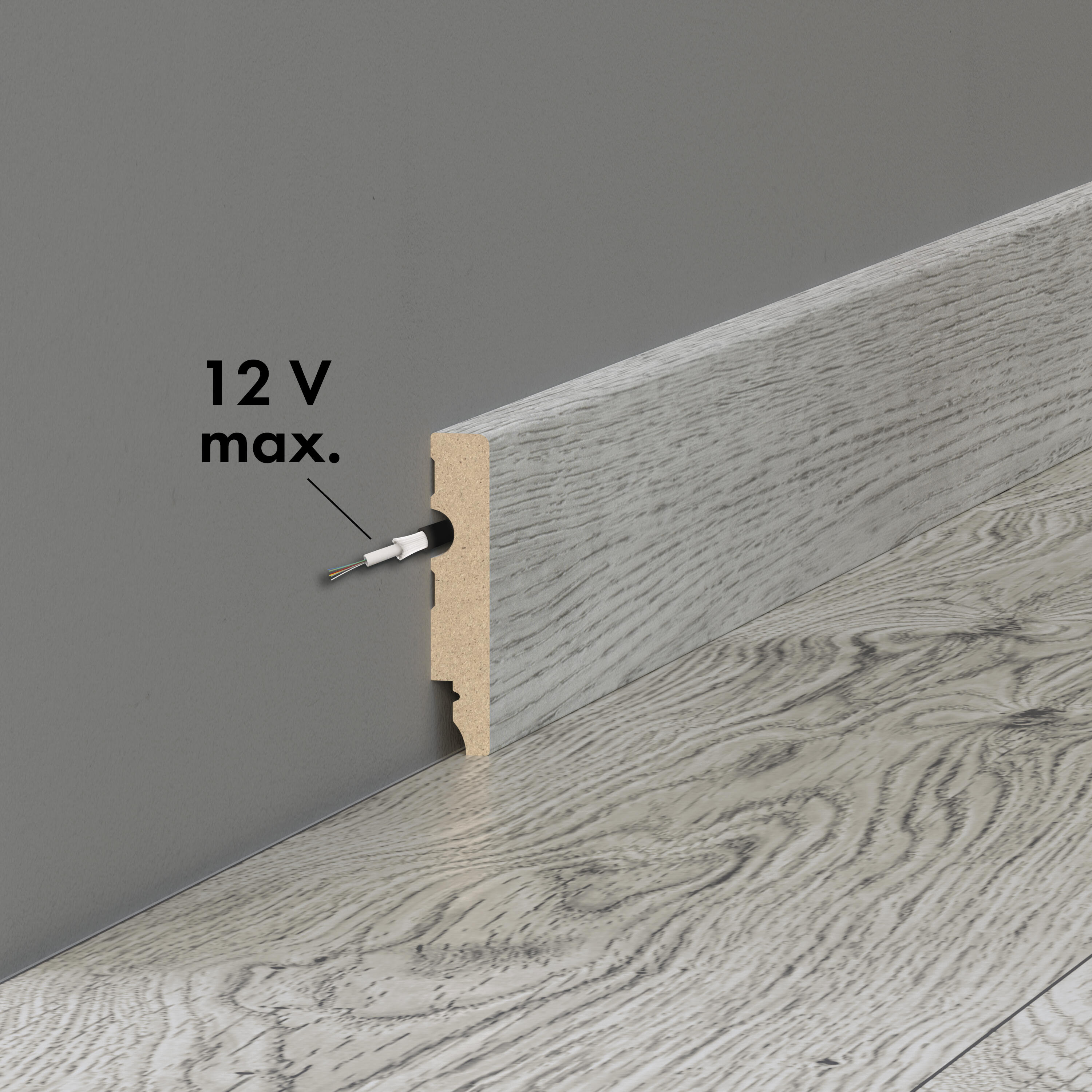 Listwa przypodłogowa MDF Gritor 8 cm Artens - 2