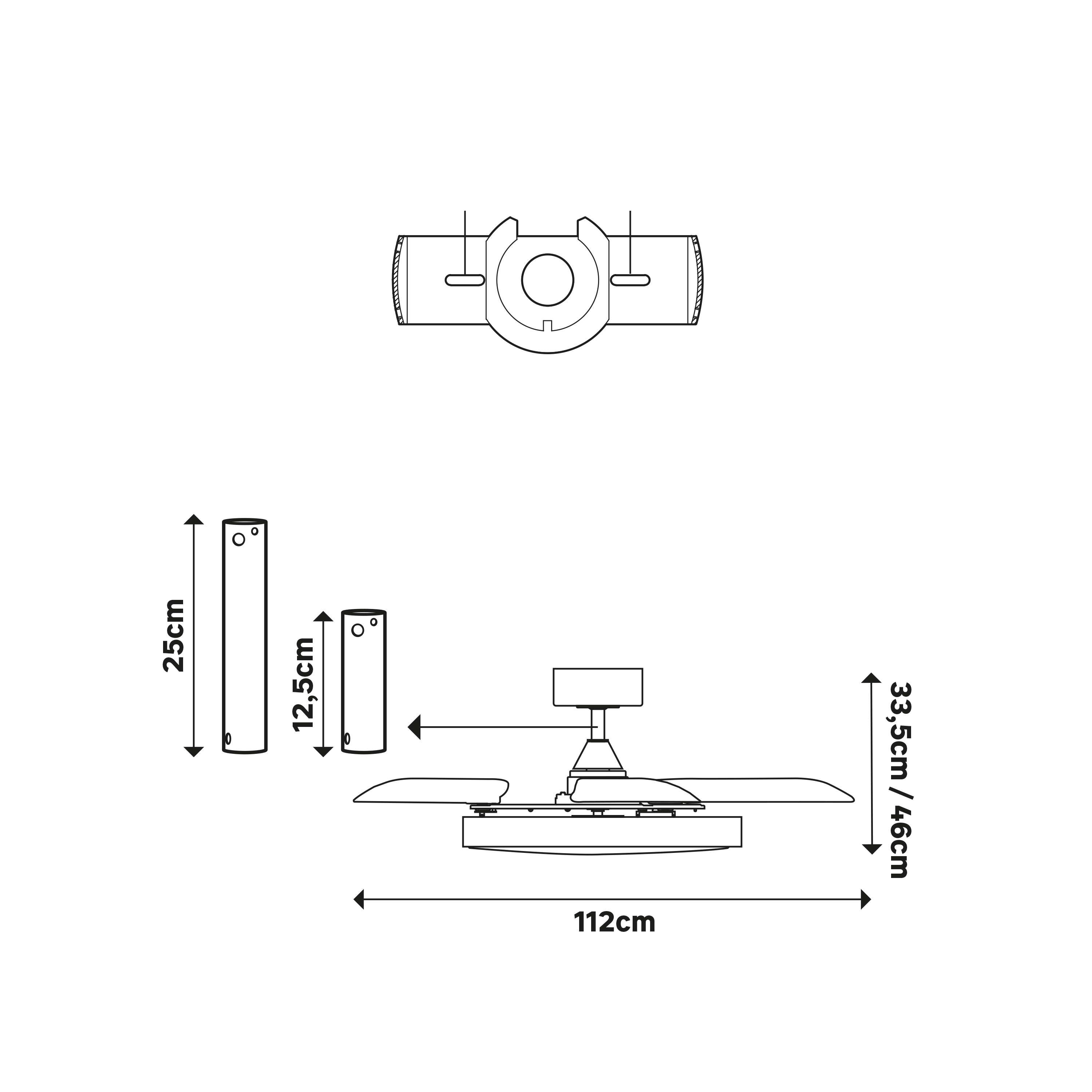 Ventilador de techo con luz silencioso DC 38W con mando ø112 cm Furtuna INSPIRE blanco y beige luz CCT 3 aspas retráctiles tipo lámpara| 6 velocidades| modo verano/invierno| temporizador| brisa| recomendado de 13 a 20m² - 7