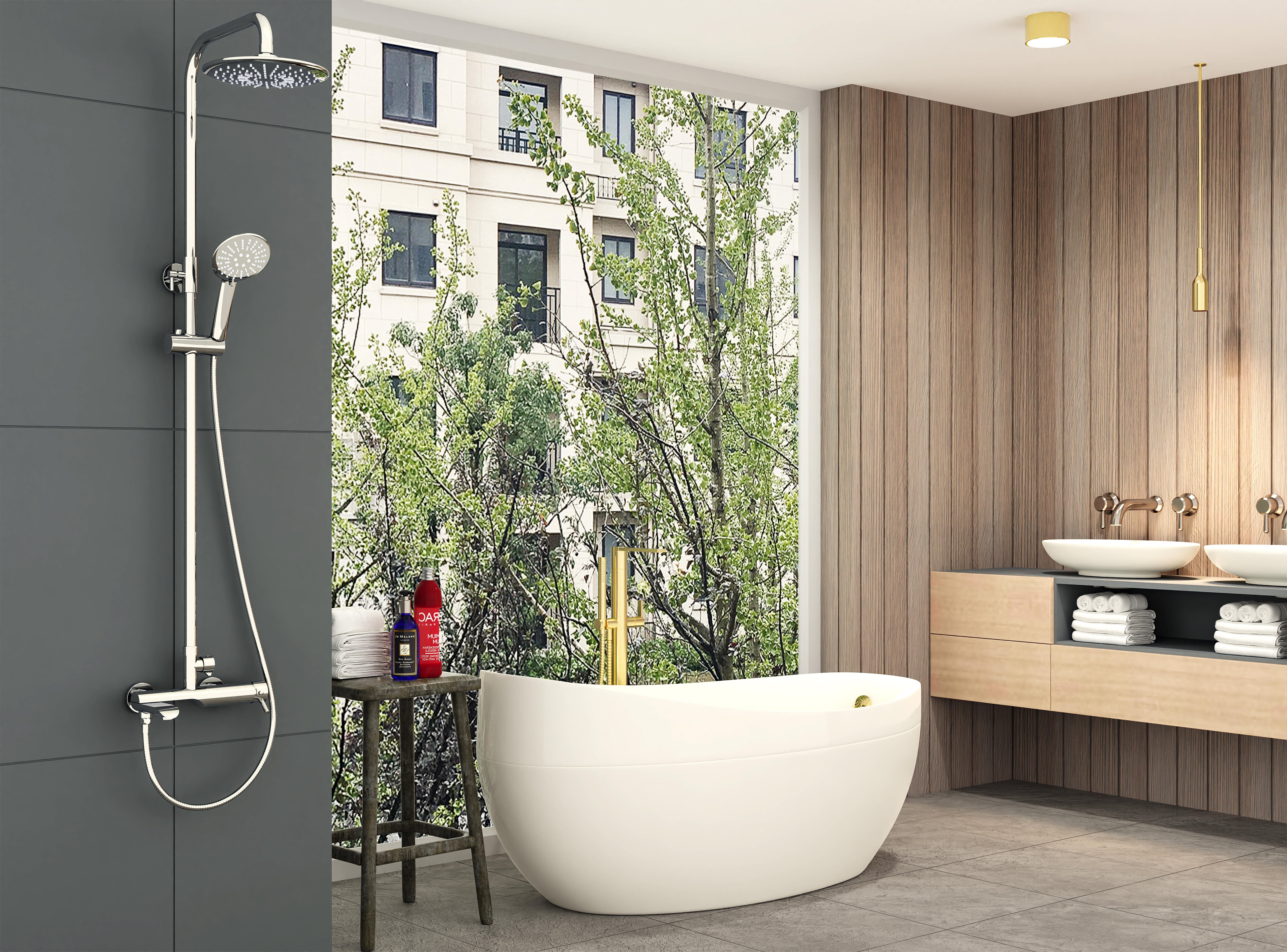 Conjunto de banheira com torneira cromado Alfama - 3