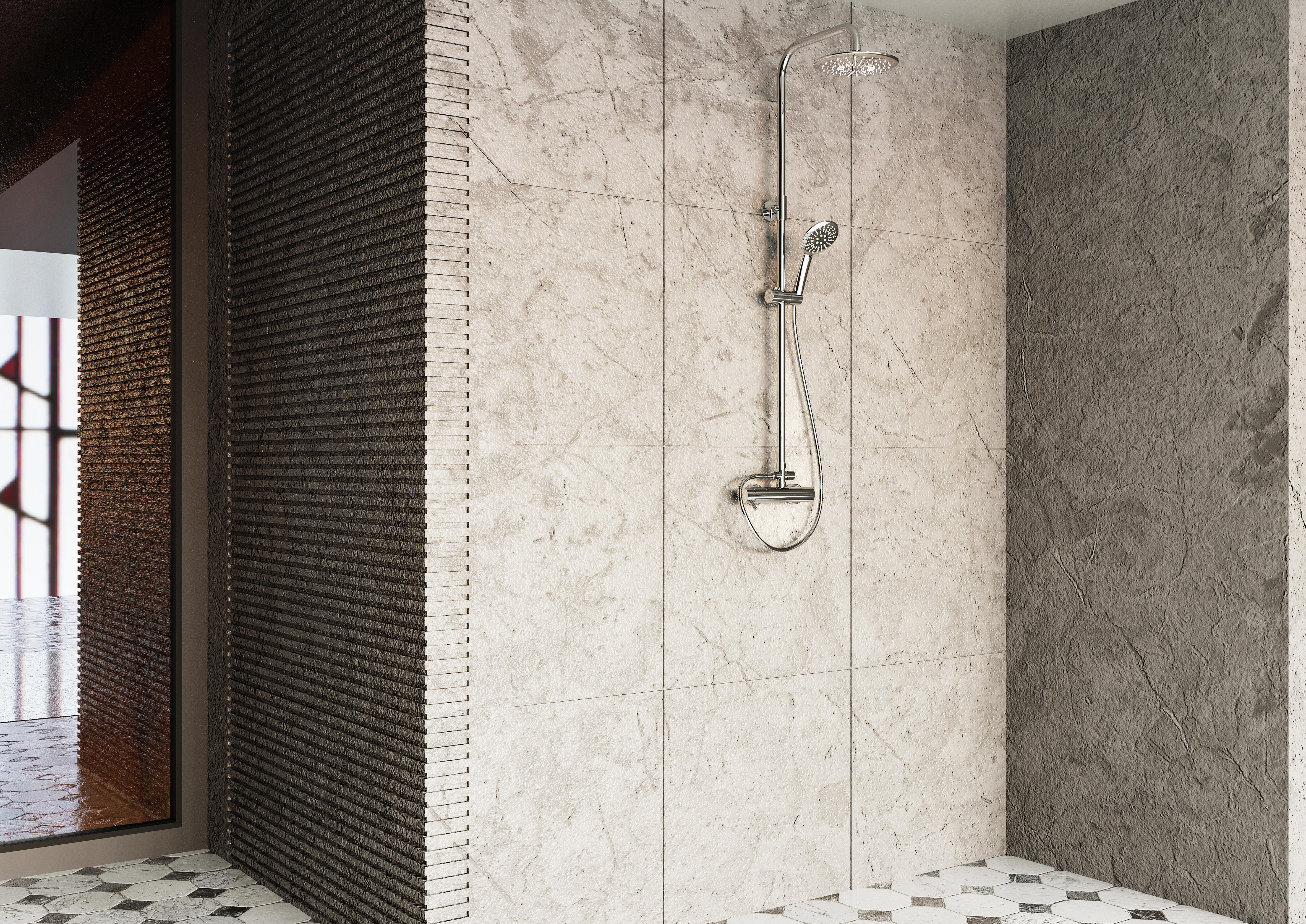 Conjunto de duche cromado Alfama - 3