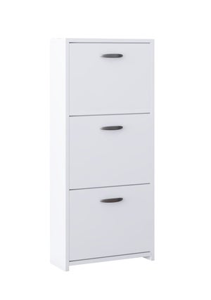 Scarpiera 2 Ante Ripiani Doppia Profondità In Melamina 60x24x83cm Colore Noce 87675781