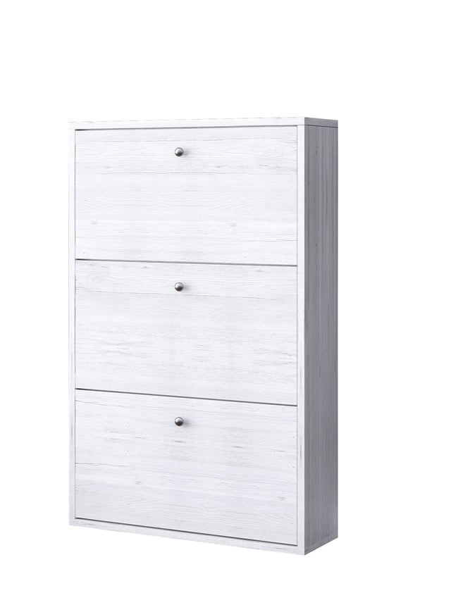 Scarpiera 3 ante L 73 x H 110 x P 15 cm 9 paia, grigio