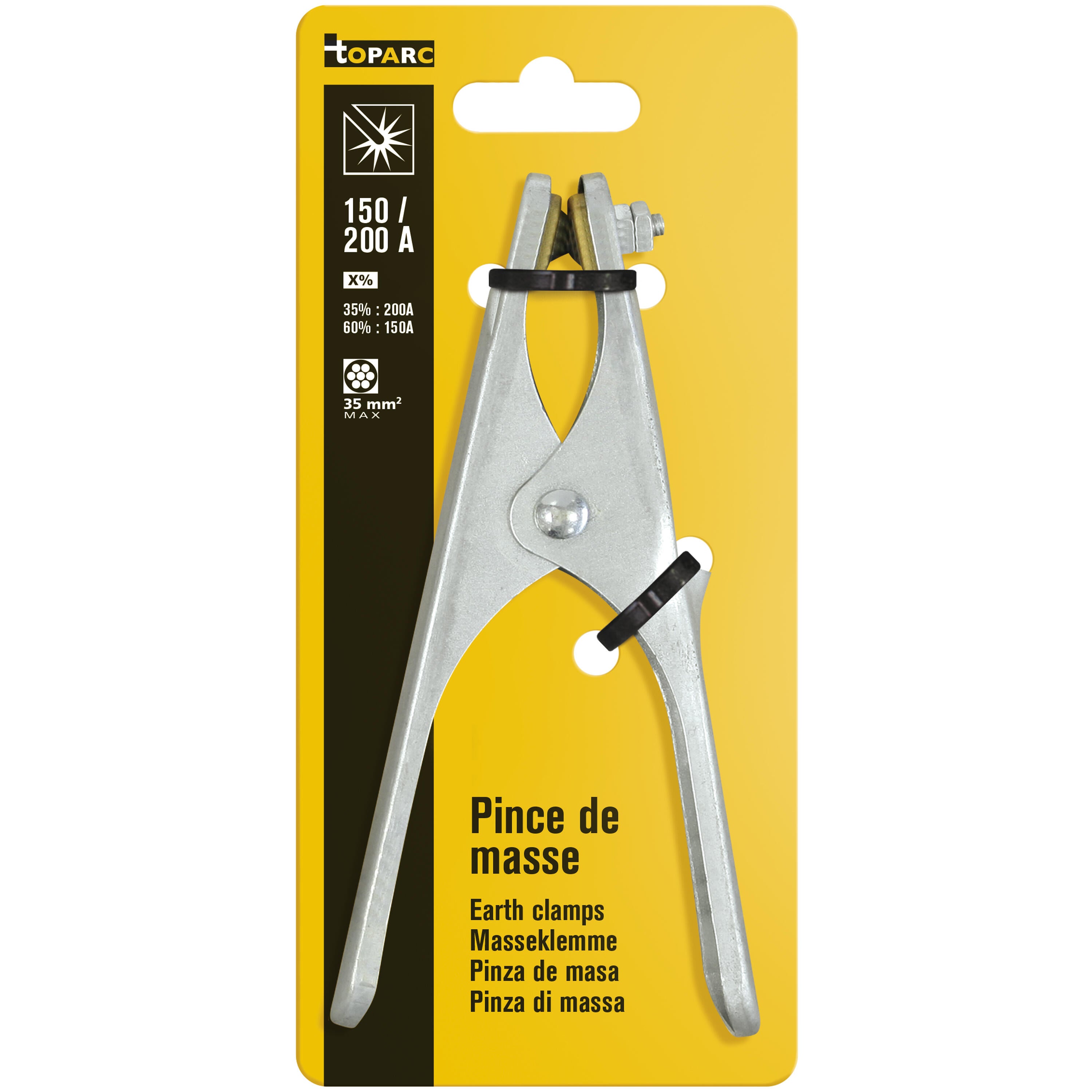 Pince de masse croco 200A, soudage arc GYS - 2