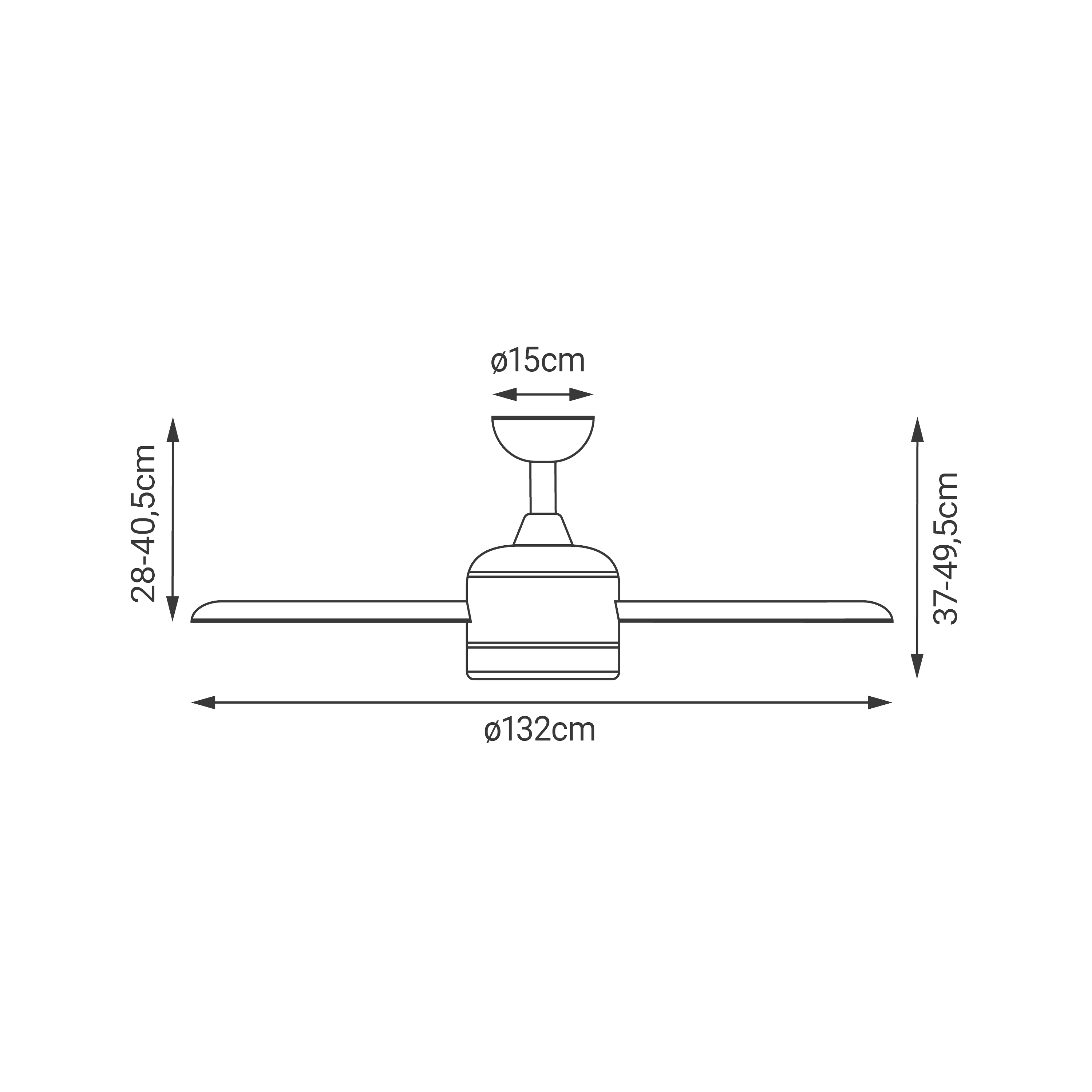 Ventilateur de plafond avec éclairage led, Bambu, D132, SULION, bois - 6