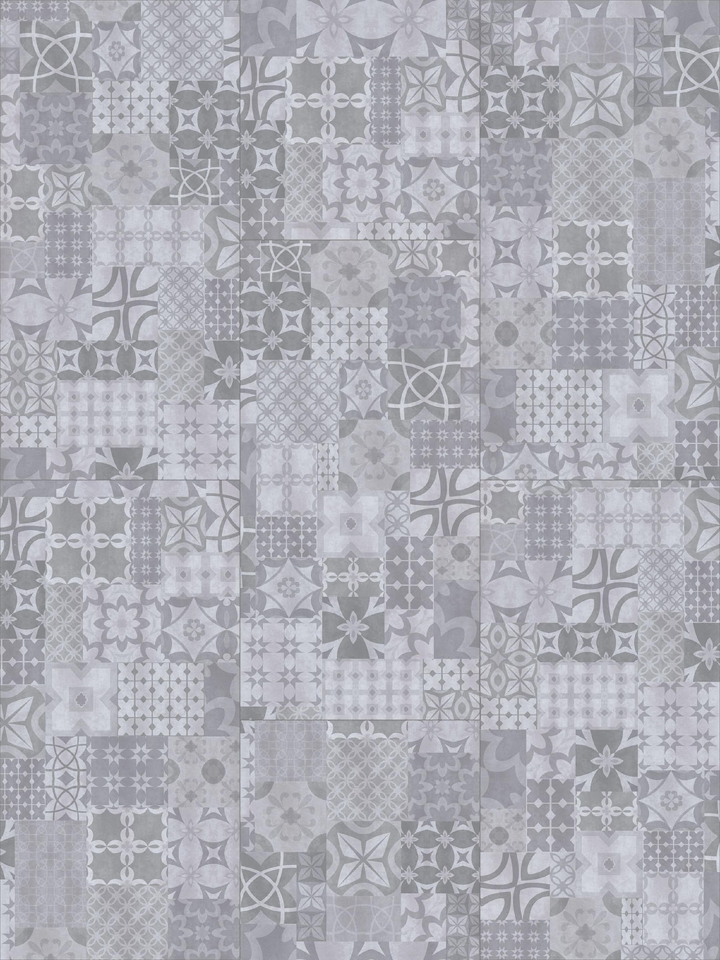 Suelo vinílico SPC clic  Freesia Extrem efecto baldosa gris - 5