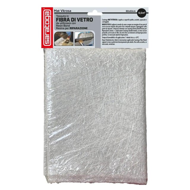 Fibra di vetro TESSUTO IN FIBRA DI VETRO 0,5 MQ L 63 m x H 80 cm idrofugo