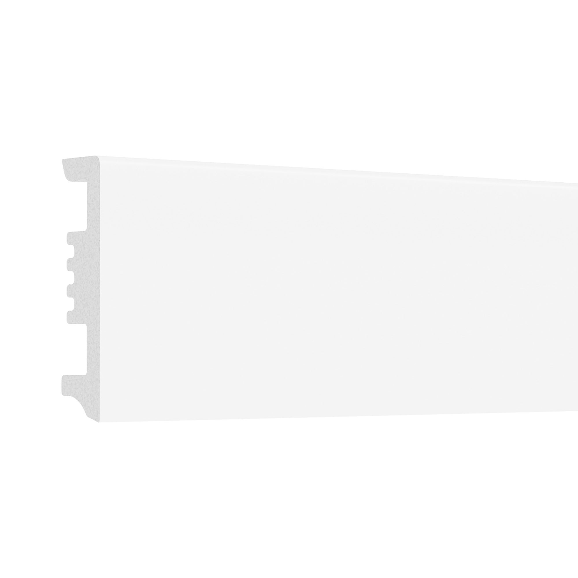 Battiscopa con passacavo STIQ XL 610 ARTENS in polistirene bianco Sp 15 mm x H 6 x L 240 cm - 4