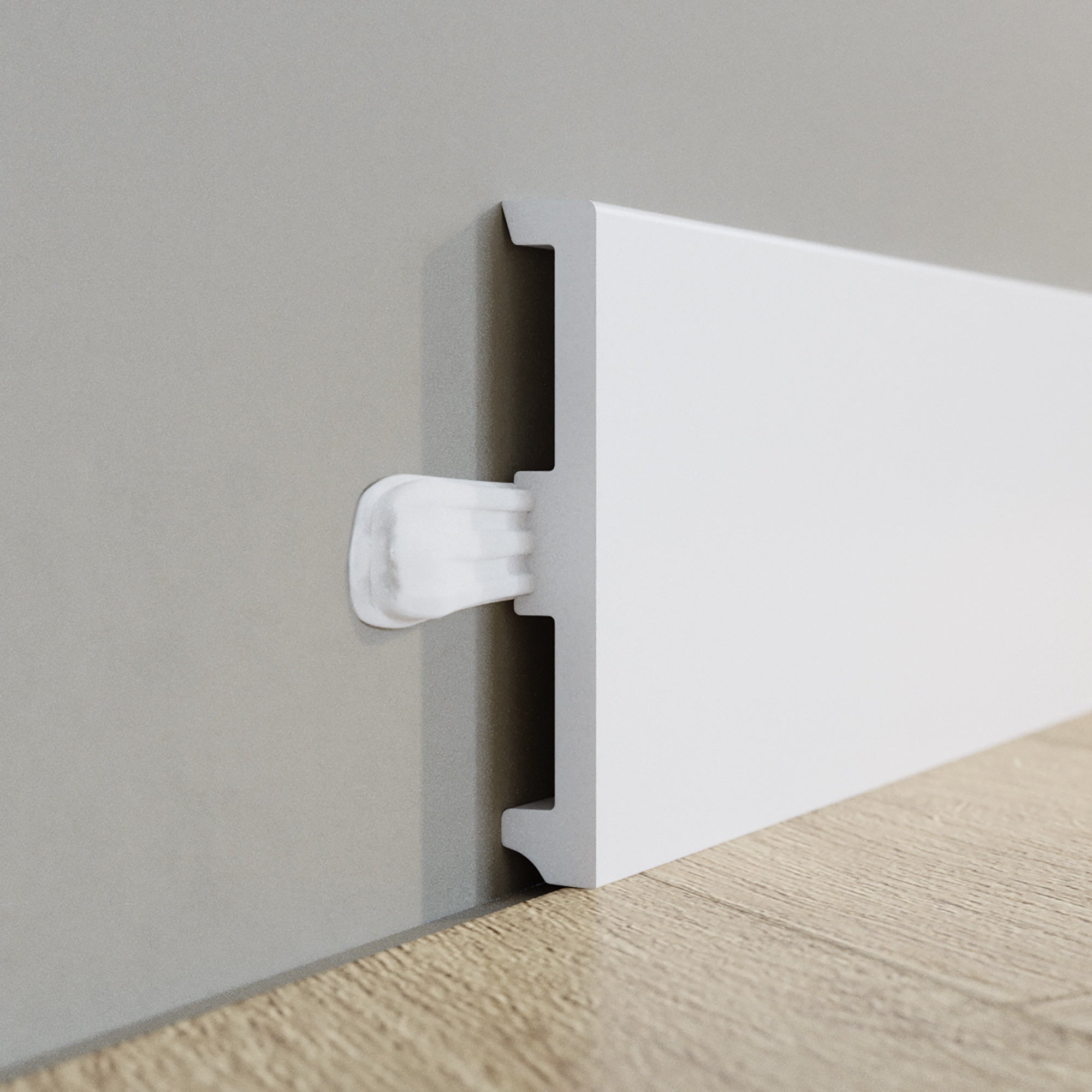 Plinthe polystyrène blanc resistant à l'eau, H. 10 x L. 2.4 m, Ep.15 mm ARTENS - 2