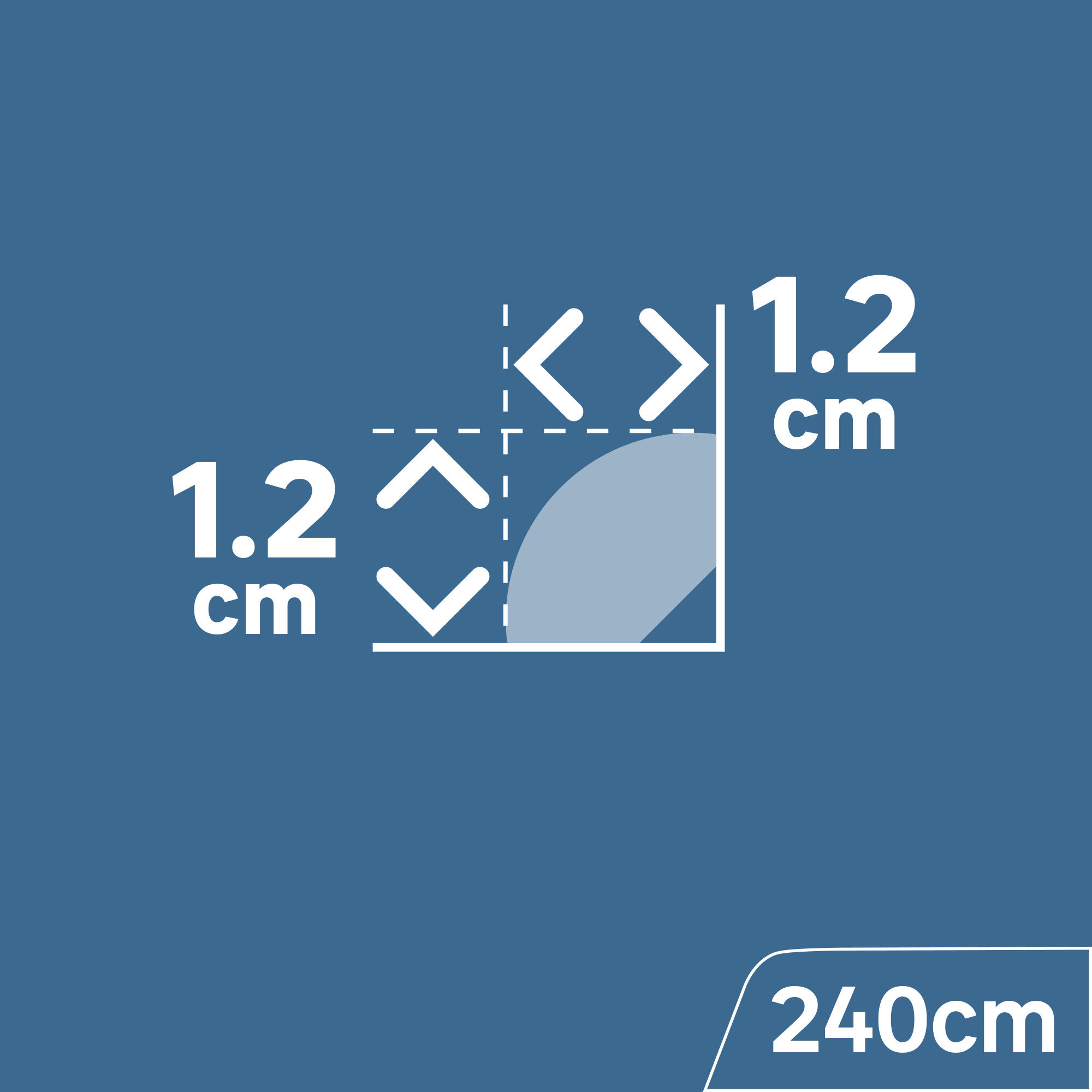 Moldura de PVC 1/4 CANA ARTENS 12X12X240 cm NAT375 - 4