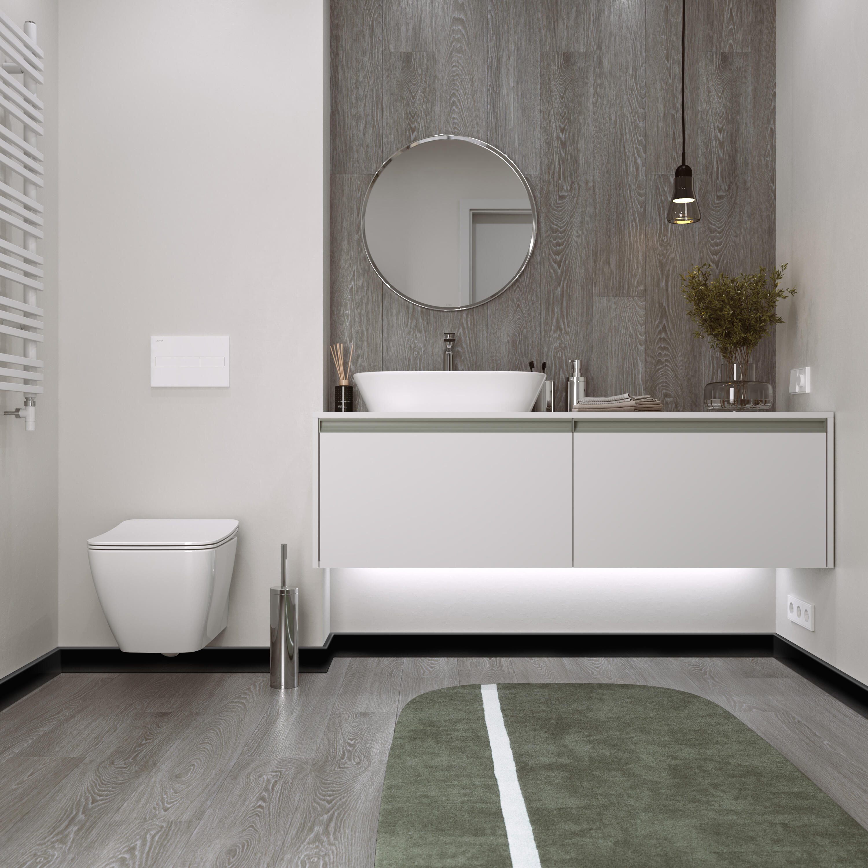 Listwa przypodłogowa polistyrenowa XPS MAT BLACK 8 cm Artens - 3