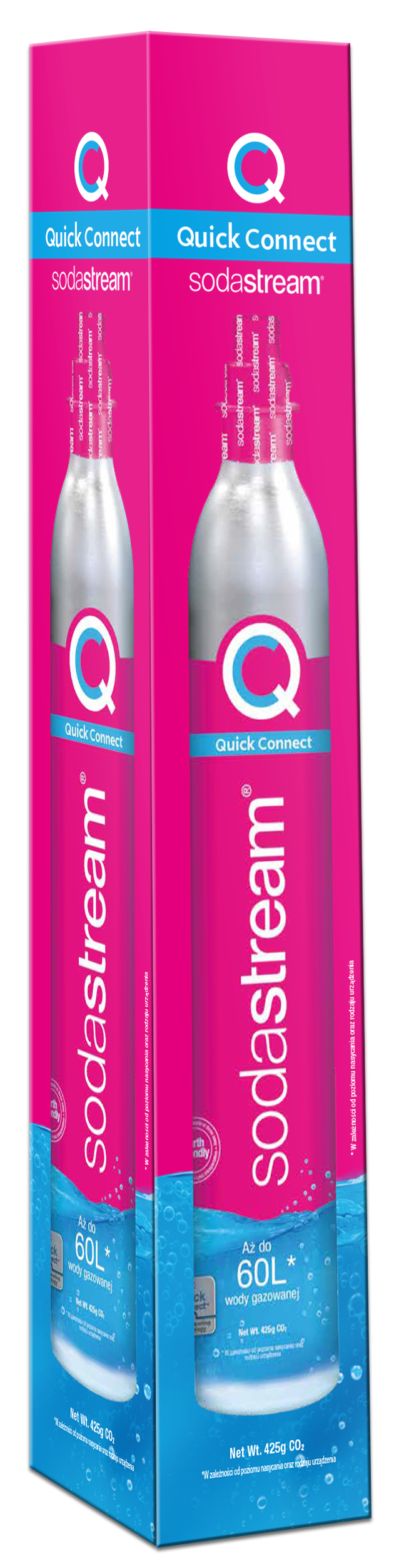 Nabój z gazem CO2 do saturatora SodaStream różowy - 3