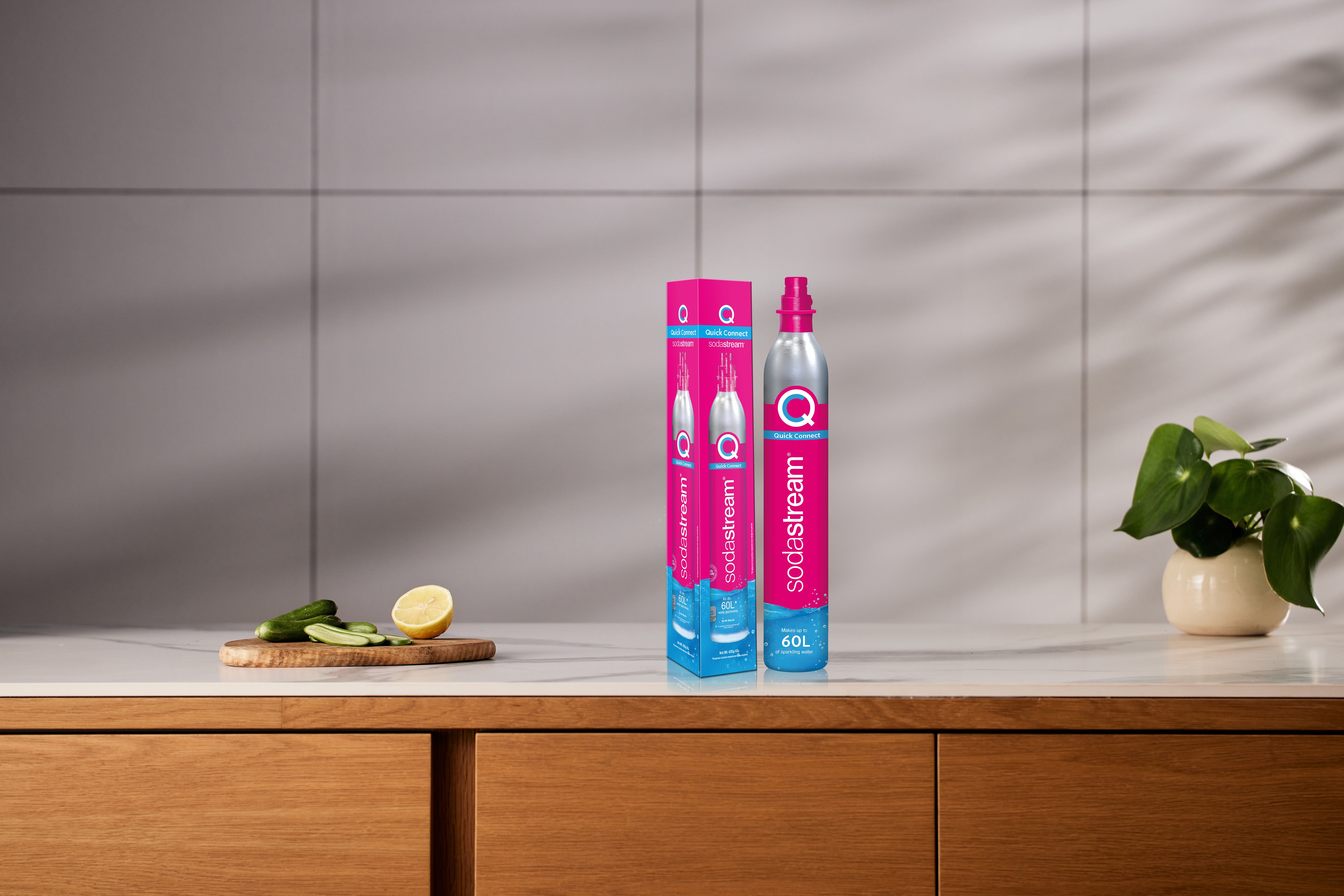 Nabój z gazem CO2 do saturatora SodaStream różowy - 2