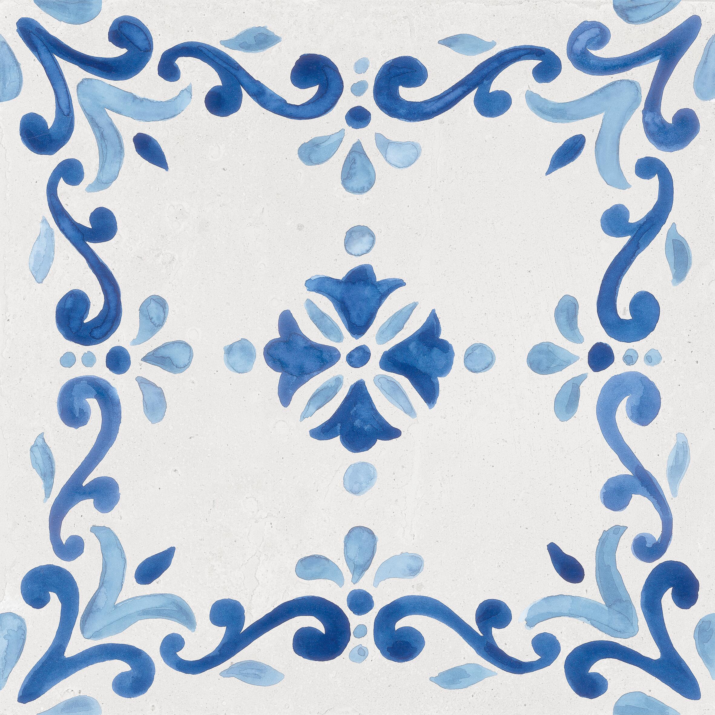Suelo/azulejo porcelánico naval efecto hidráulico garden 22.3x22.3 cm c2