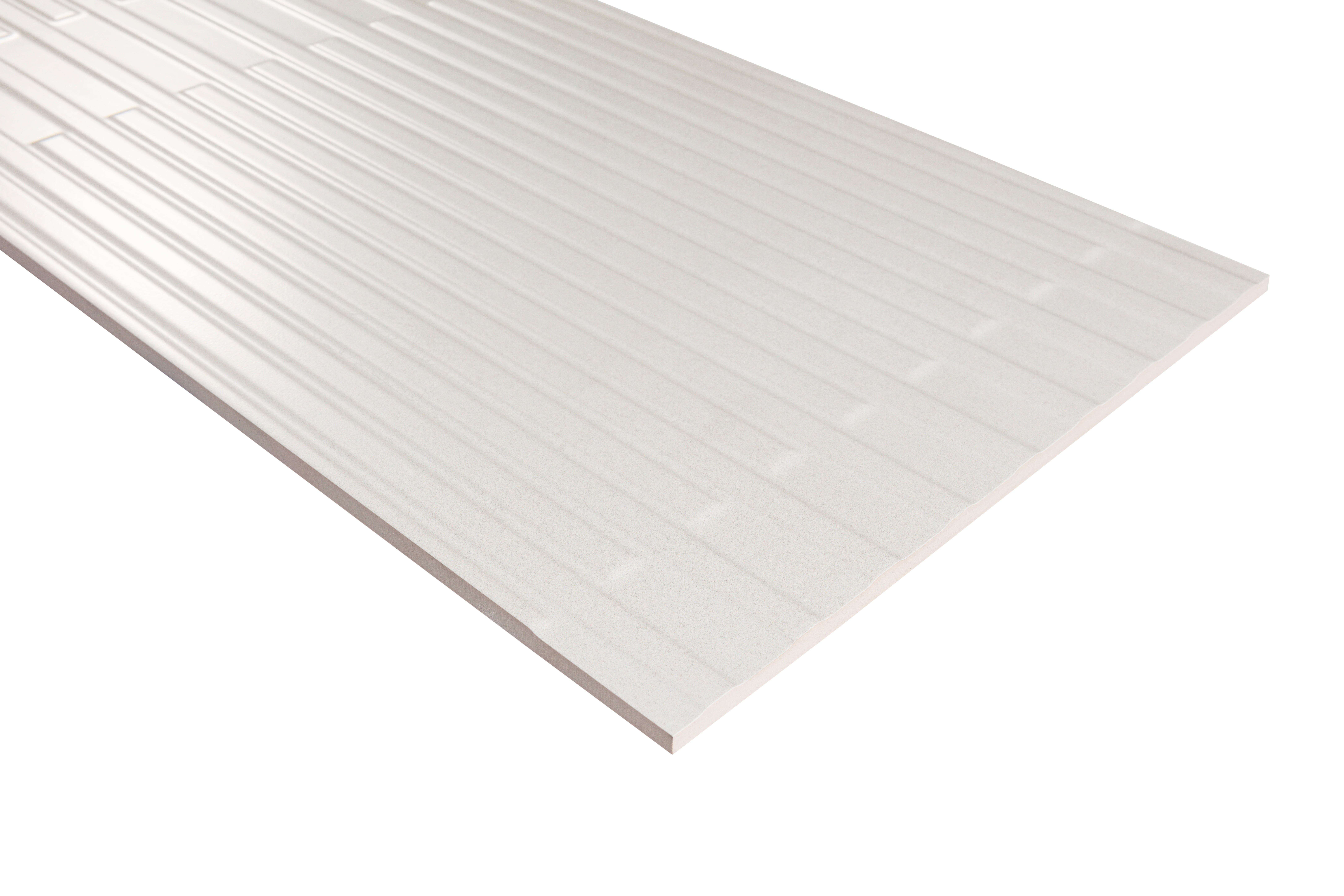 Azulejo cerámico Imagine efecto cemento blanco relieve 30x90 cm C1 ARTENS - 2