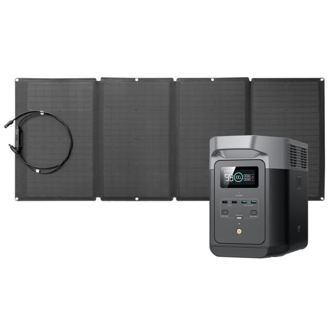 Estación de energía portátil ECOFLOW DELTA2, 1.024 Wh con panel solar de 160w