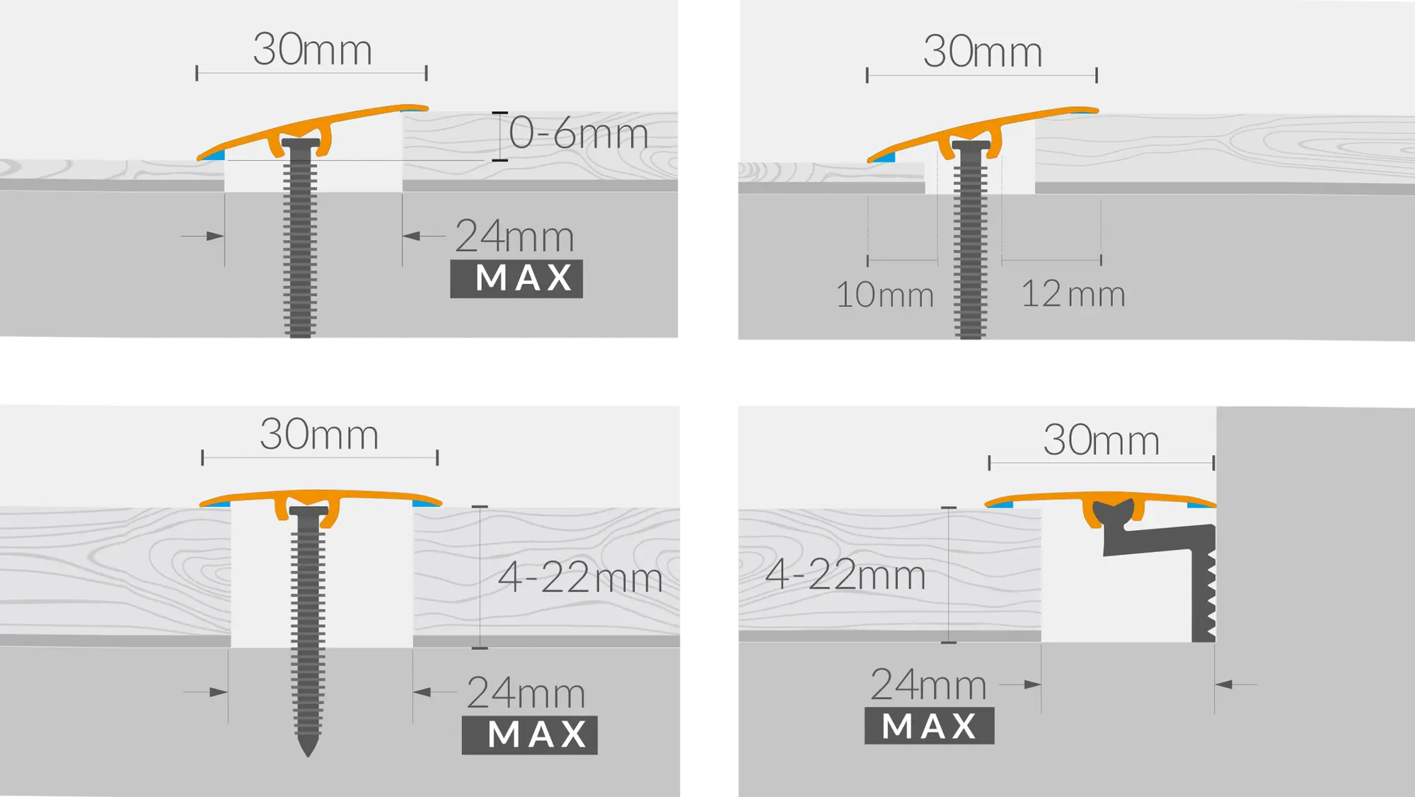 Listwa progowa dylatacyjna uniwersalna Dąb Deska 30x930 mm Artens - 2