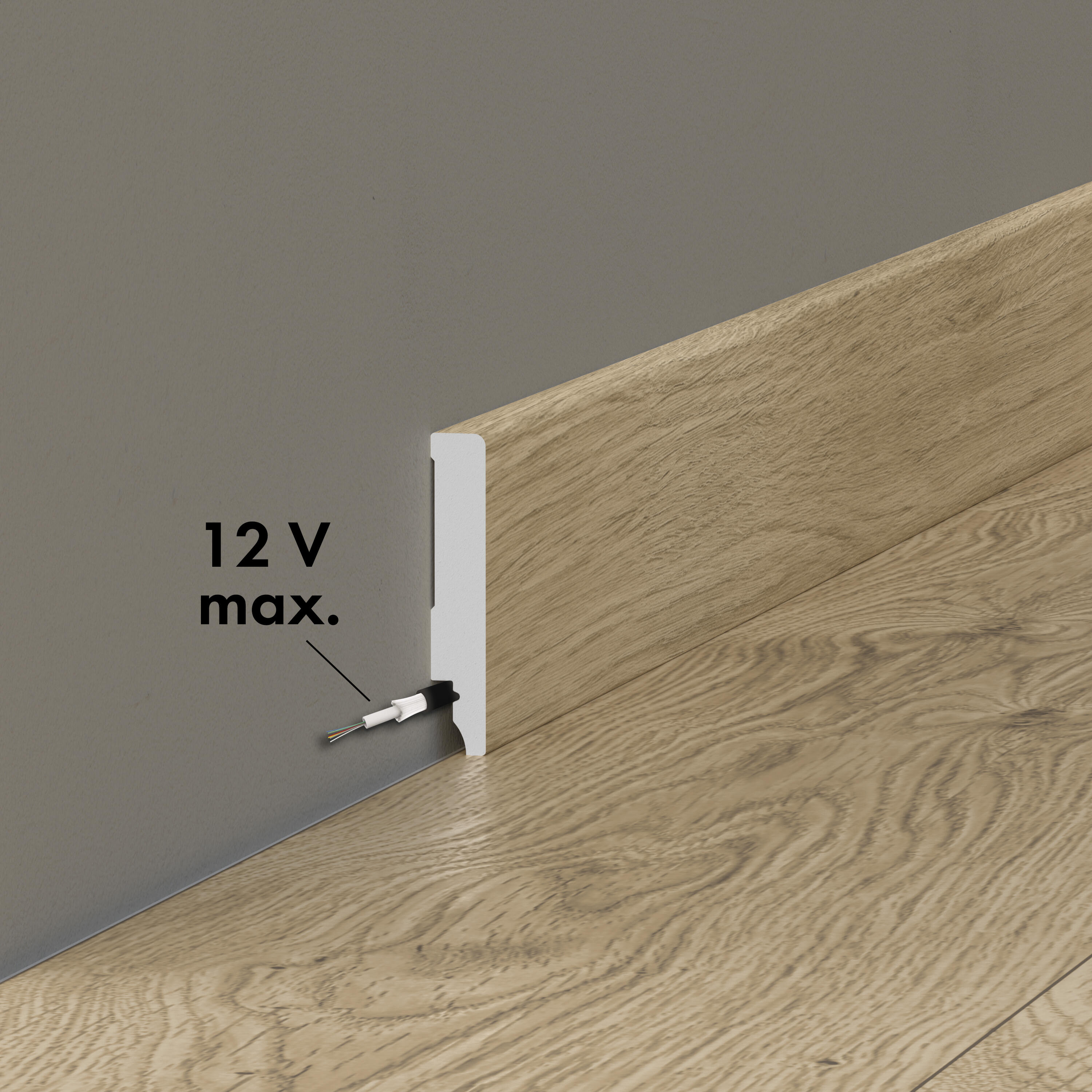 Listwa przypodłogowa polistyrenowa XPS Massa 8 cm Artens - 4